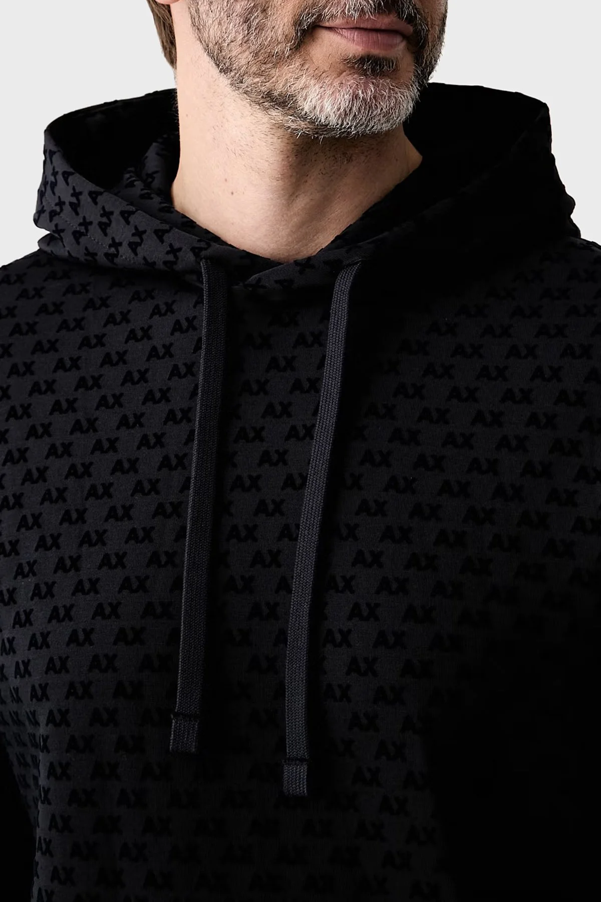 Armani Exchange Logolu Pamuklu Regular Fit Kapüşonlu Erkek Sweat XM002903 AF10818 UB101 Lacivert - 4