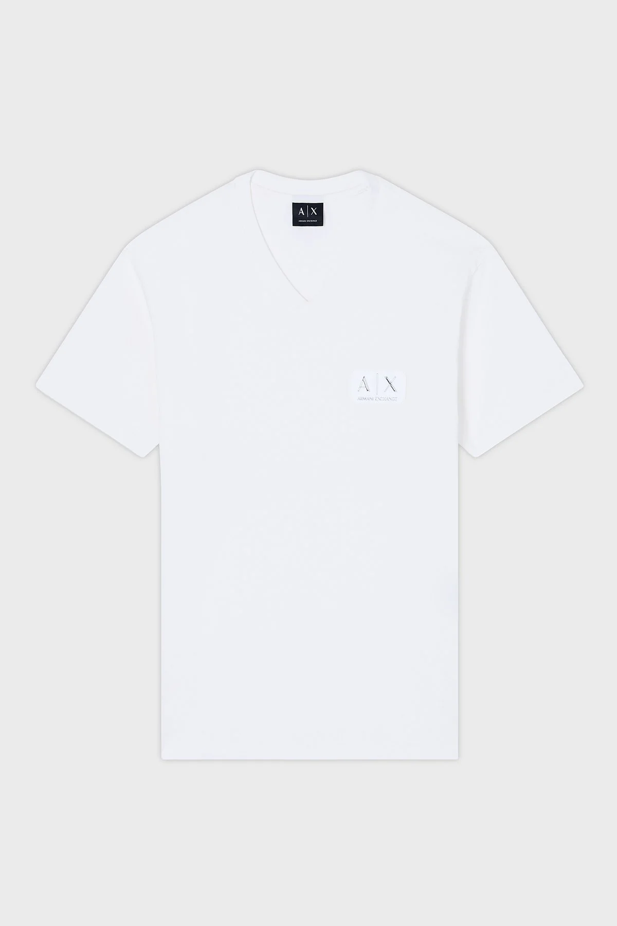 Armani Exchange Logolu Pamuklu Regular Fit V Yaka Erkek T Shirt XM002179 AF12308 U0009 BEYAZ - 5
