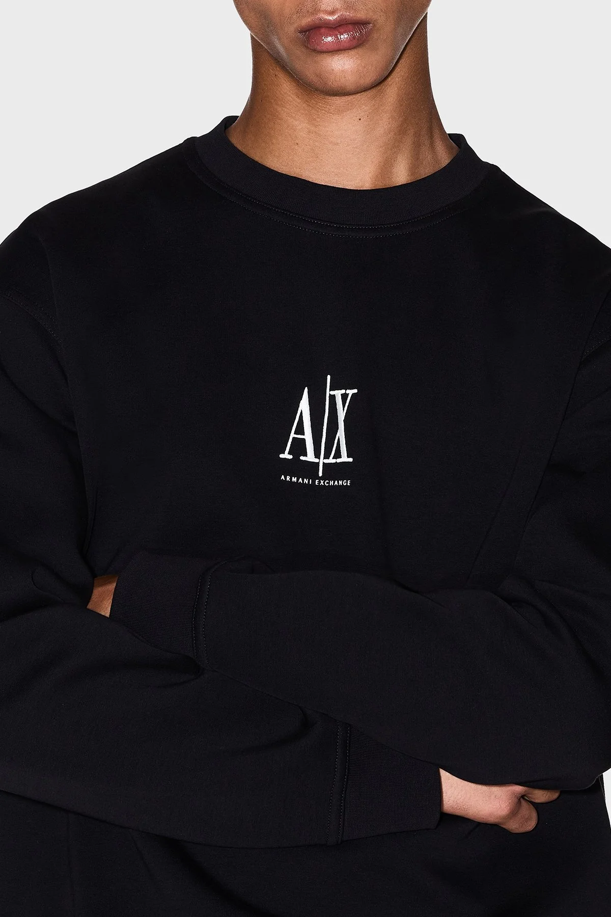 Armani Exchange Logolu Pamuklu Relaxed Fit Bisiklet Yaka Erkek Sweat XM000368 AF10818 UC001 Siyah - 4