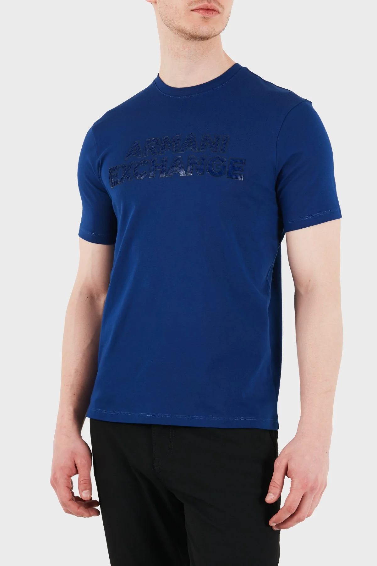 Armani Exchange Logolu Pamuklu Slim Fit Bisiklet Yaka Erkek T Shirt XM002413 AF10361 UB131 Saks - 4