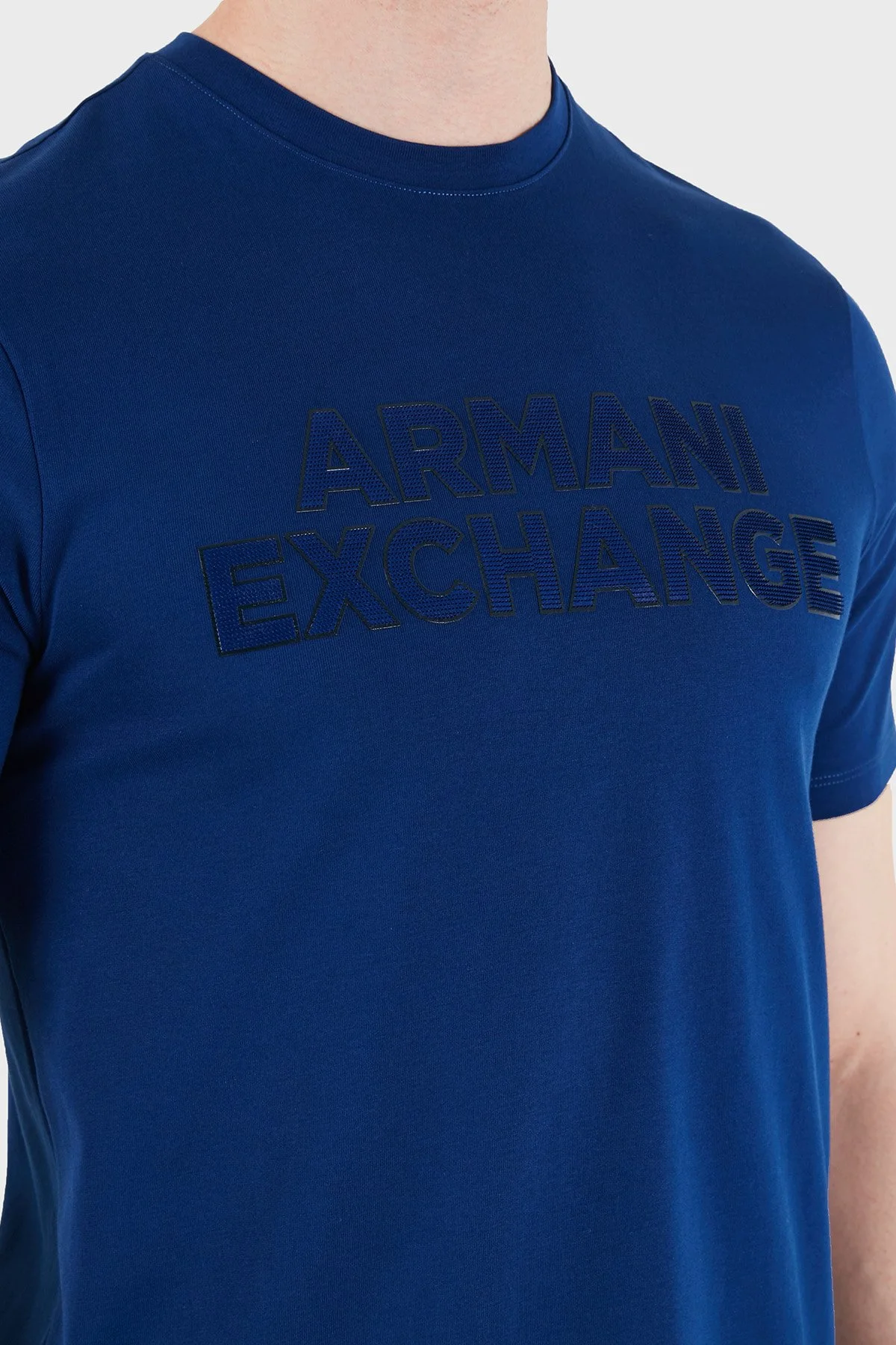 Armani Exchange Logolu Pamuklu Slim Fit Bisiklet Yaka Erkek T Shirt XM002413 AF10361 UB131 Saks - 6
