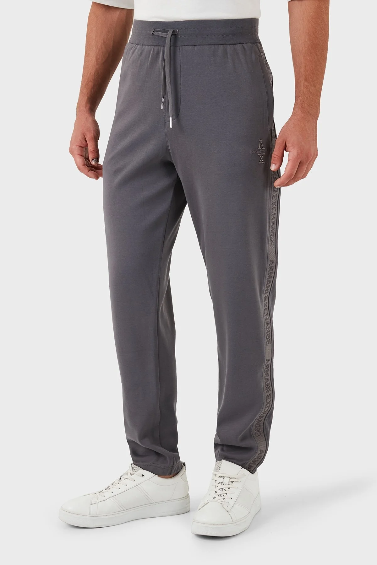 Armani Exchange Logolu Pamuklu Spor Erkek Pantolon 6DZPLC ZJNNZ 19AA GRİ - 1