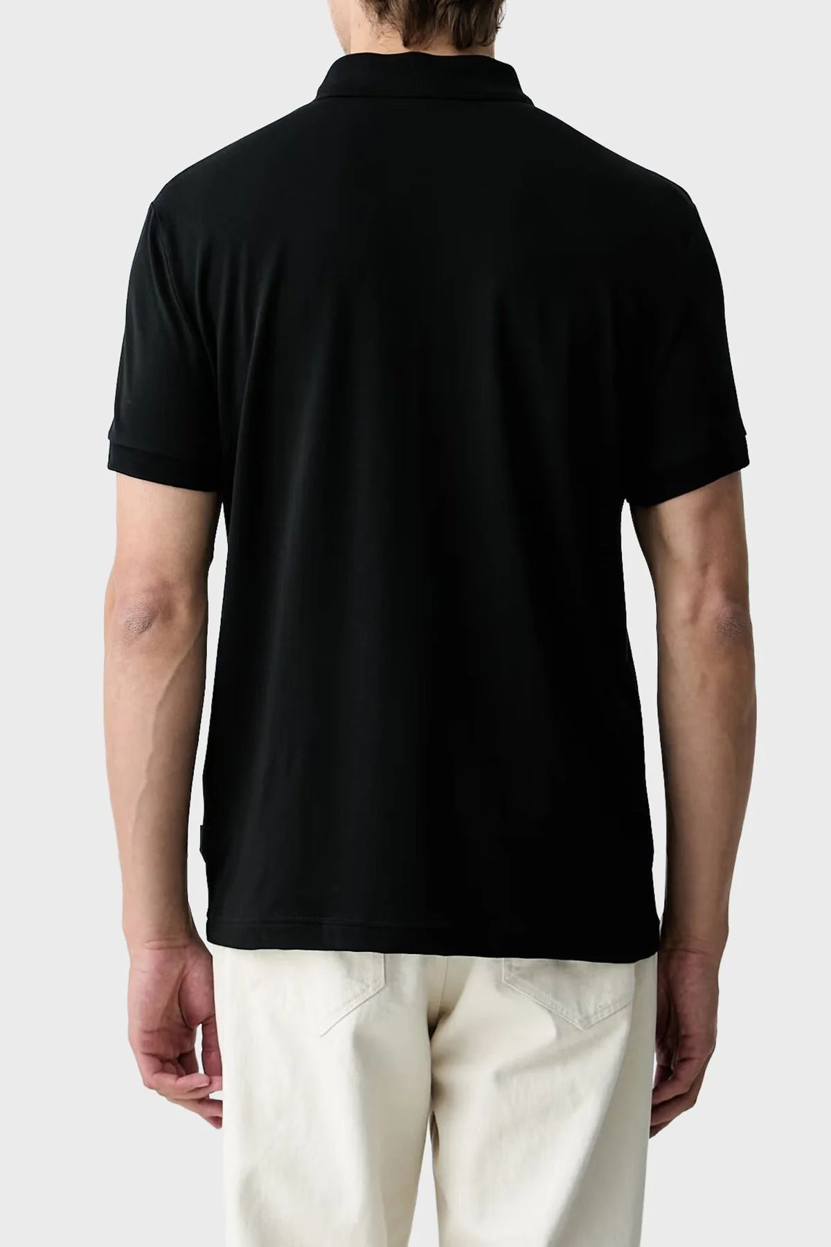 Armani Exchange Logolu Pamuklu Yarım Fermuarlı Erkek Polo XM003422 AF26650 UC001 Siyah - 3