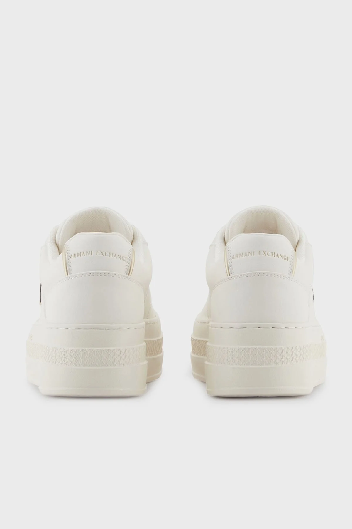 Armani Exchange Logolu Platform Taban Sneaker Bayan Ayakkabı XW001631 AF17351 MZ128 BEYAZ-GOLD - 5