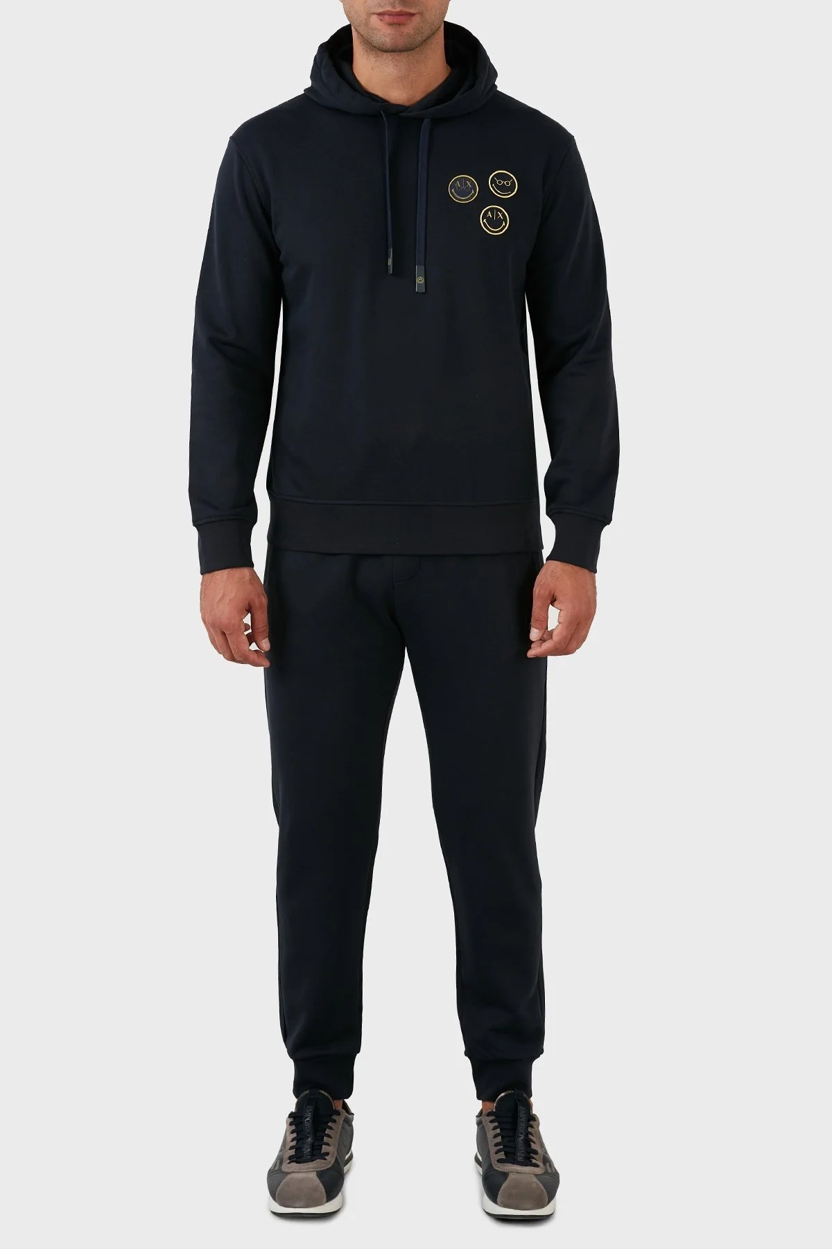 Armani Exchange Logolu Regular Fit Belden Bağlamalı Cepli Erkek Pantolon 6LZPAY ZJFAZ 1510 LACİVERT - 1