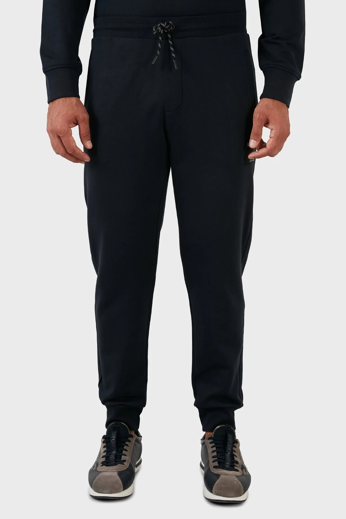 Armani Exchange Logolu Regular Fit Belden Bağlamalı Cepli Erkek Pantolon 6LZPAY ZJFAZ 1510 LACİVERT - 2