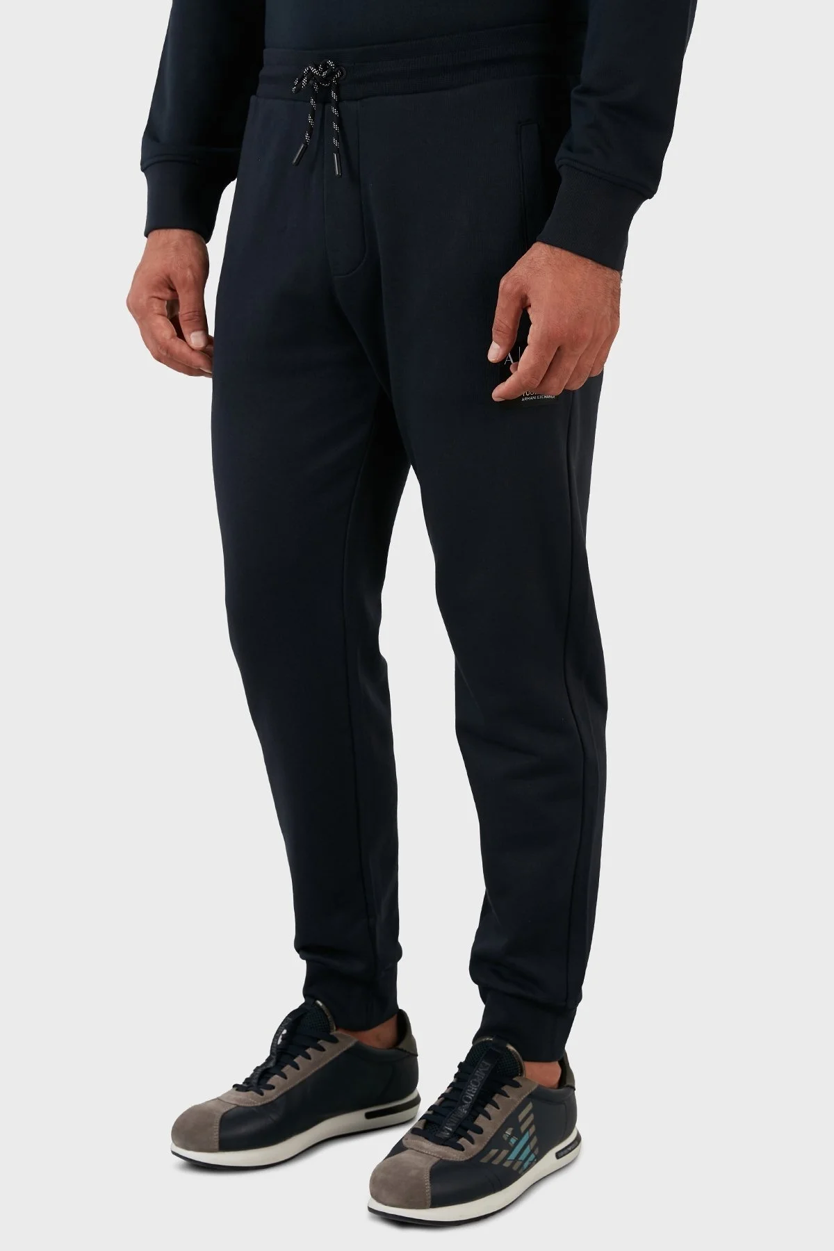 Armani Exchange Logolu Regular Fit Belden Bağlamalı Cepli Erkek Pantolon 6LZPAY ZJFAZ 1510 LACİVERT - 3