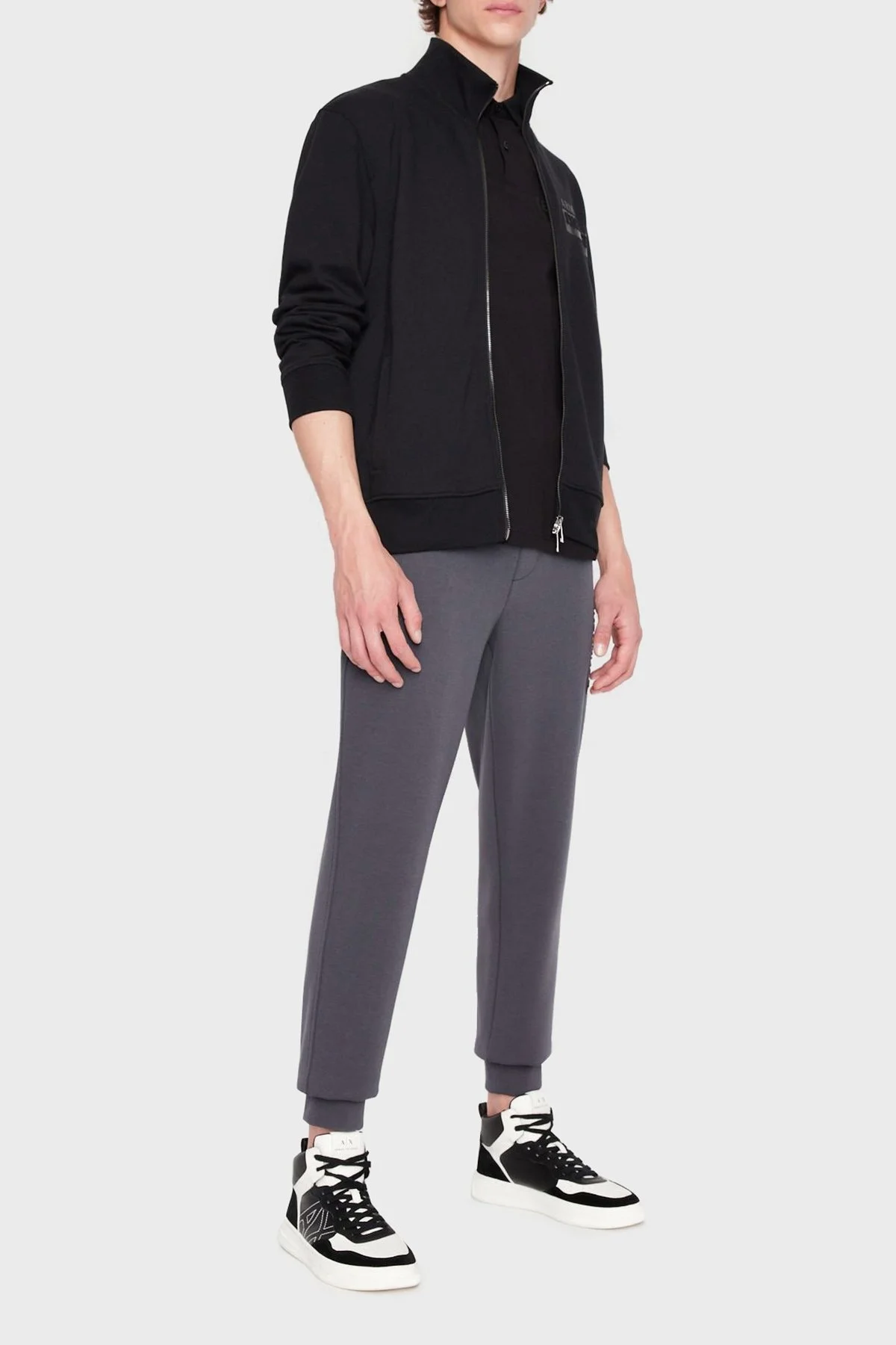 Armani Exchange Logolu Regular Fit Belden Bağlamalı Pamuklu Erkek Pantolon 6LZPBE ZJCAZ 1978 ANTRASİT - 1