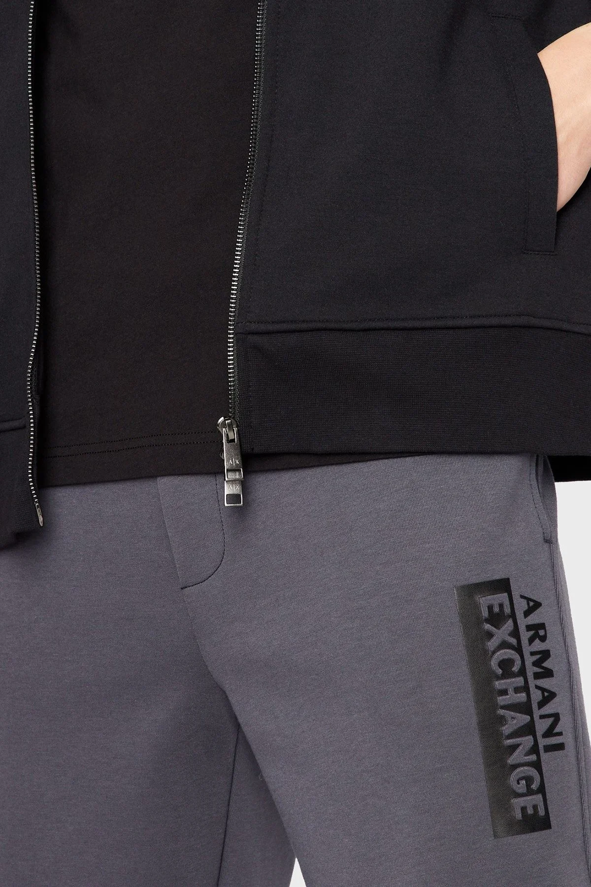 Armani Exchange Logolu Regular Fit Belden Bağlamalı Pamuklu Erkek Pantolon 6LZPBE ZJCAZ 1978 ANTRASİT - 5