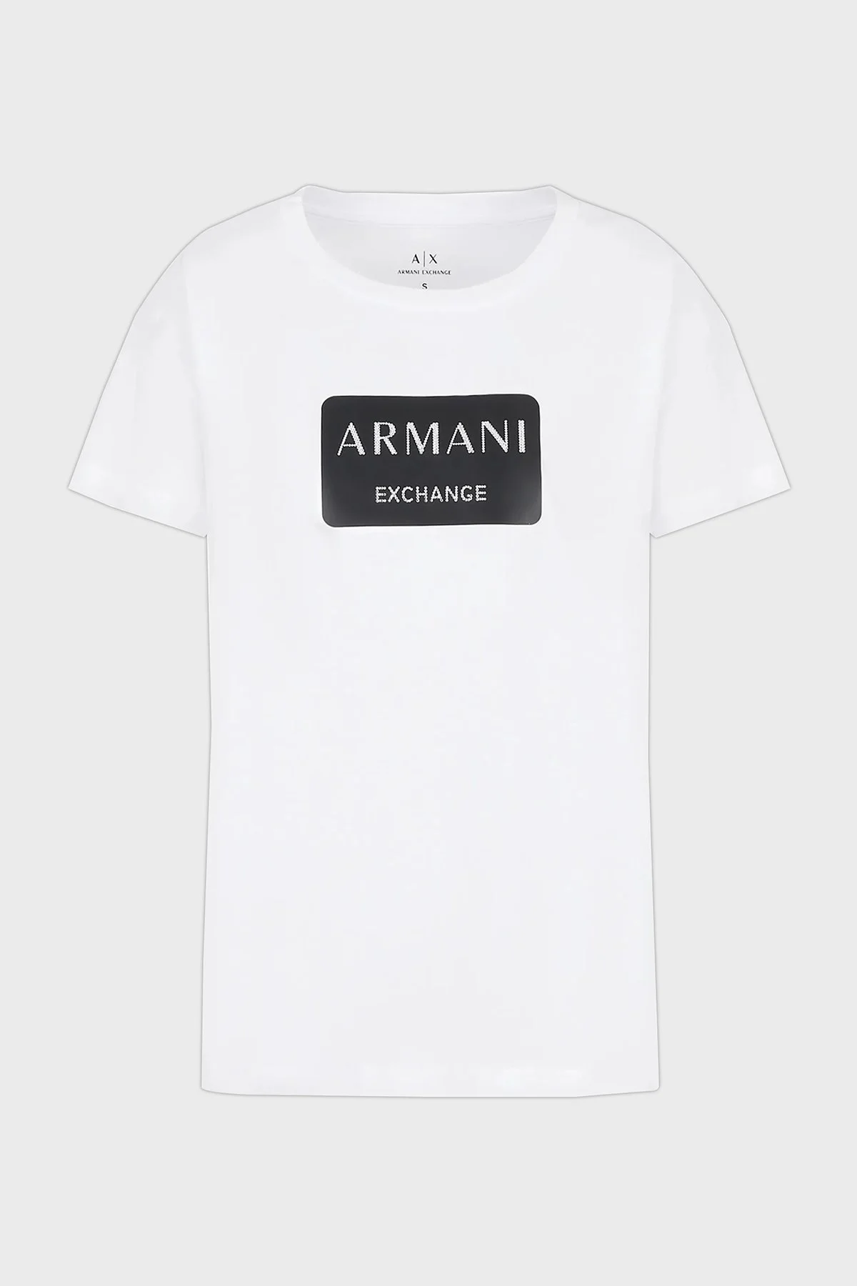 Armani Exchange Logolu Regular Fit Bisiklet Yaka % 100 Pamuk Bayan T Shirt 3RYTER YJG3Z 1000 BEYAZ - 4