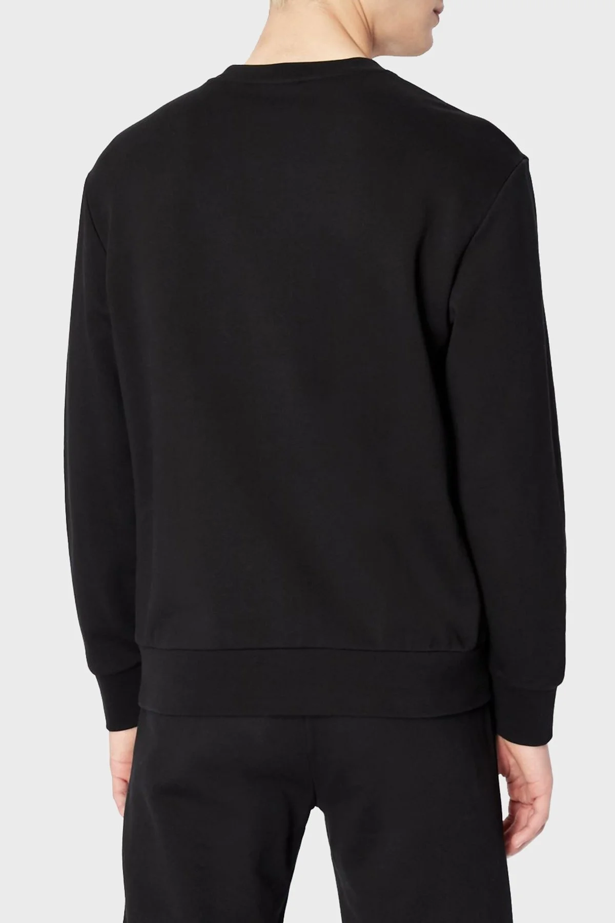 Armani Exchange Logolu Regular Fit Bisiklet Yaka % 100 Pamuk Erkek Sweat 6LZMAY ZJFAZ 1200 SİYAH - 3