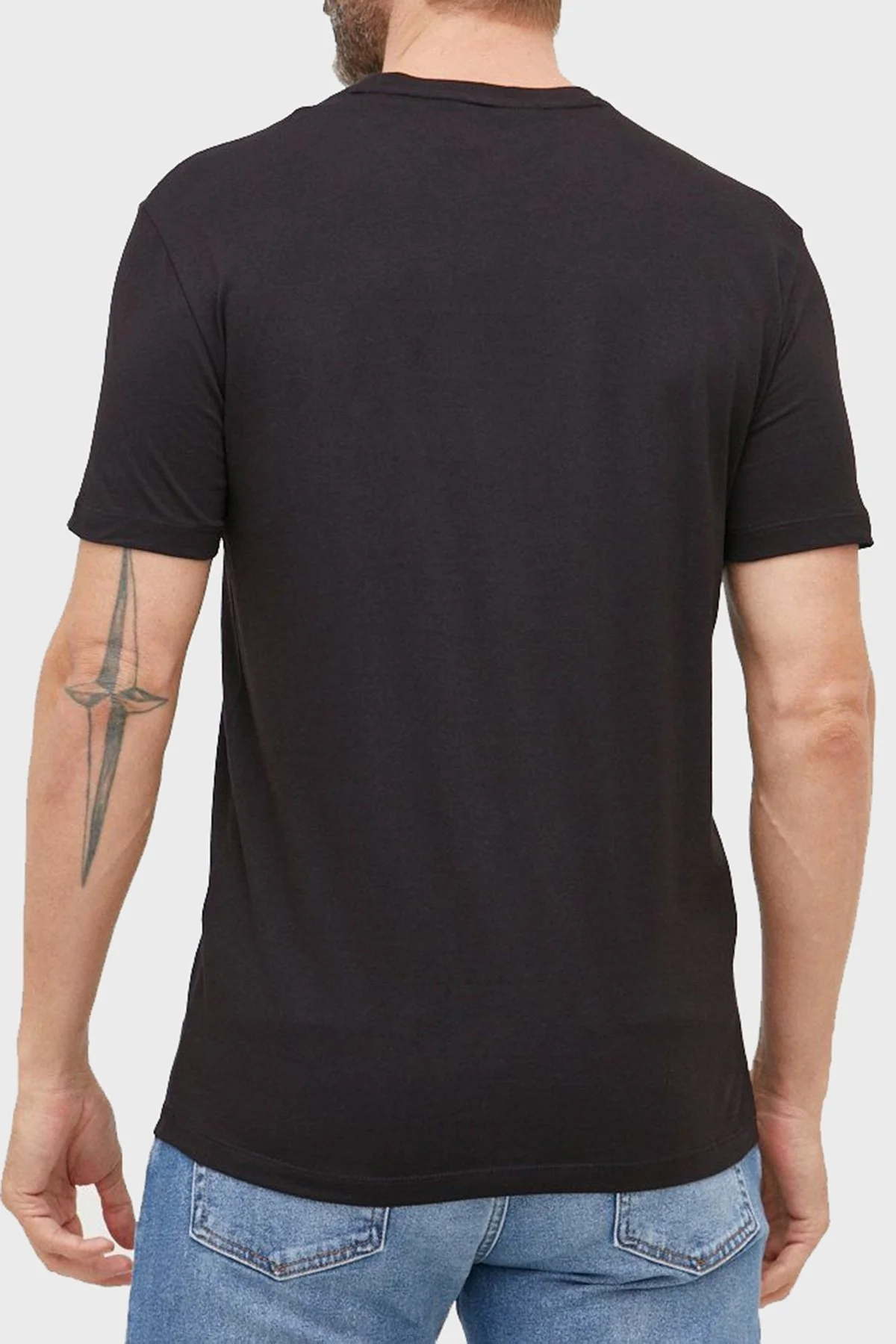 Armani Exchange Logolu Regular Fit Bisiklet Yaka % 100 Pamuk Erkek T Shirt 6LZTJA ZJBVZ 1200 SİYAH - 4