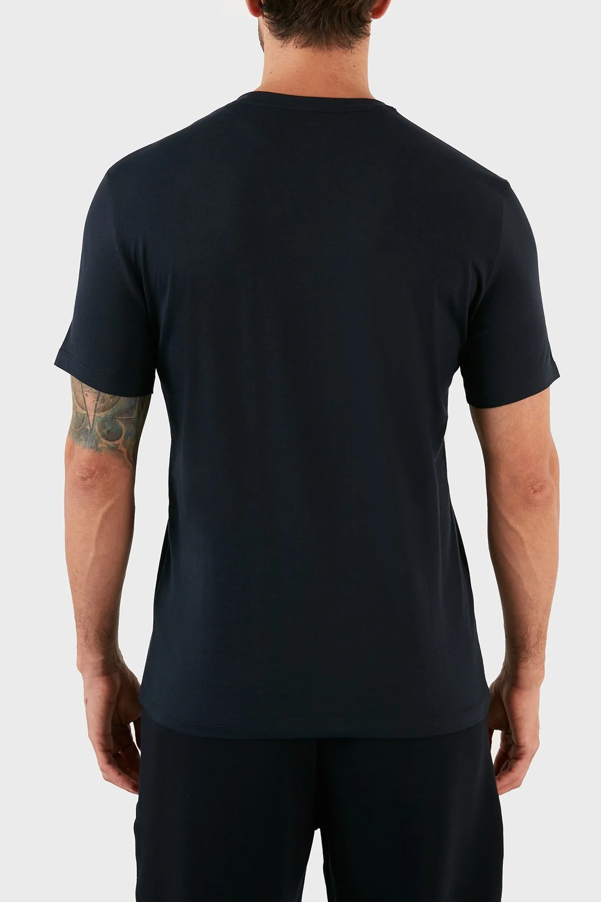 Armani Exchange Logolu Regular Fit Bisiklet Yaka % 100 Pamuk Erkek T Shirt 6LZTJA ZJBVZ 1510 LACİVERT - 2