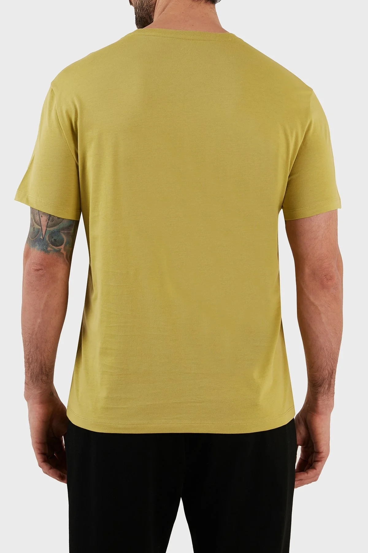 Armani Exchange Logolu Regular Fit Bisiklet Yaka % 100 Pamuk Erkek T Shirt 8NZT91 Z8H4Z 1883 FISTIK YEŞİL - 4