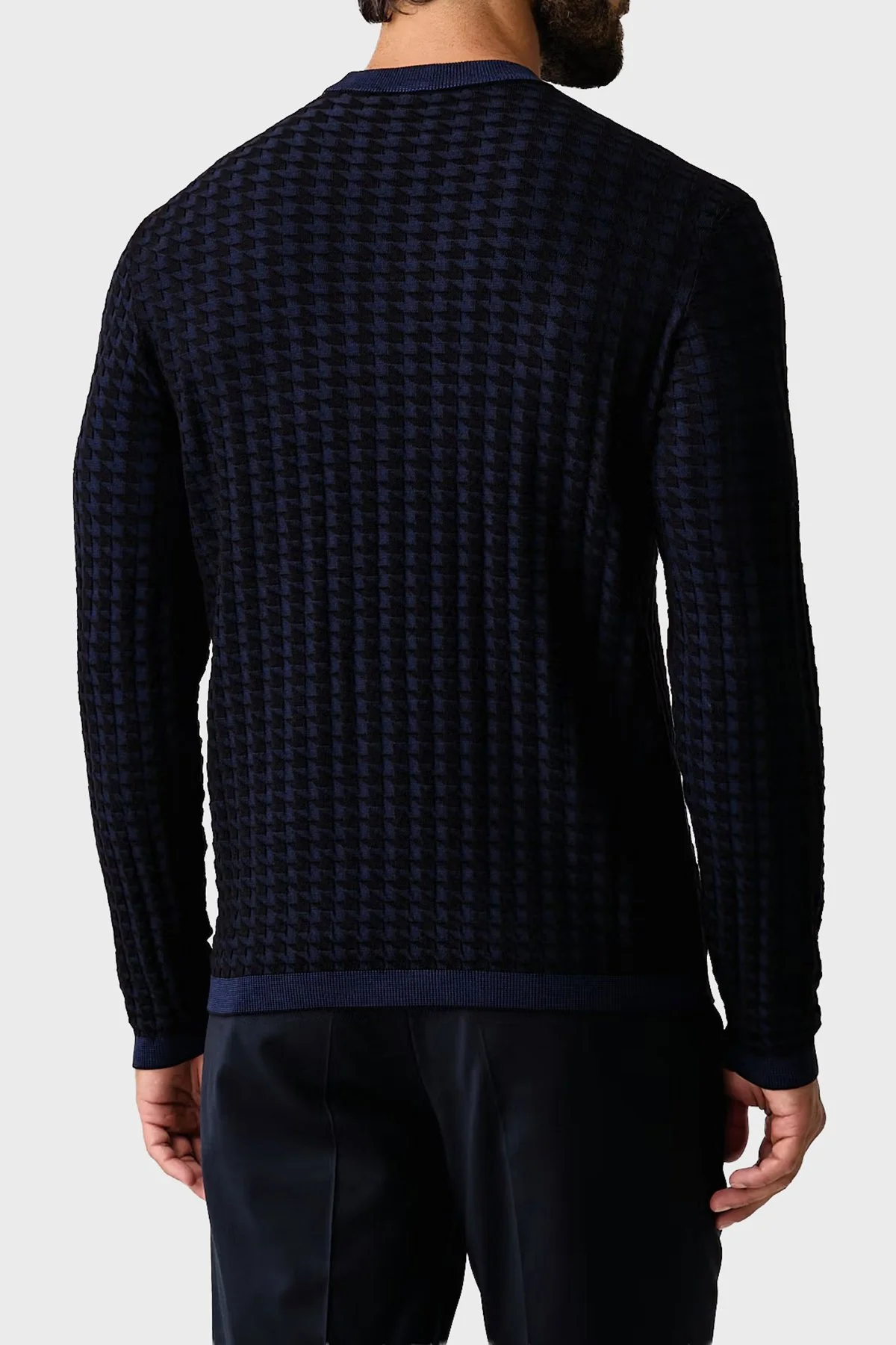 Armani Exchange Logolu Regular Fit Bisiklet Yaka Erkek Kazak XM003012 AF26379 FB537 Lacivert - 3