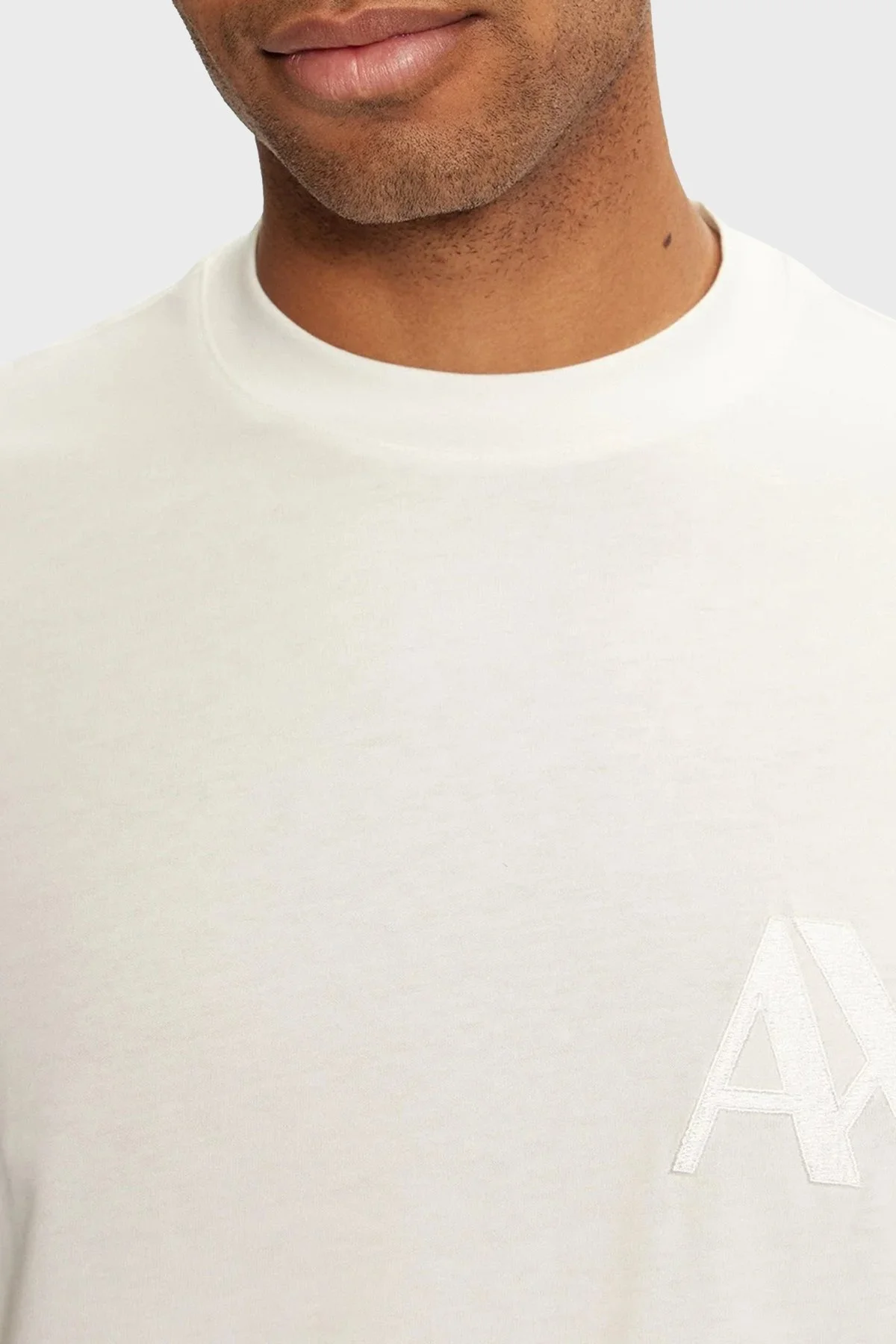 Armani Exchange Logolu Regular Fit Bisiklet Yaka Erkek T Shirt 6DZMJF ZJLFZ 1116 BEYAZ - 4