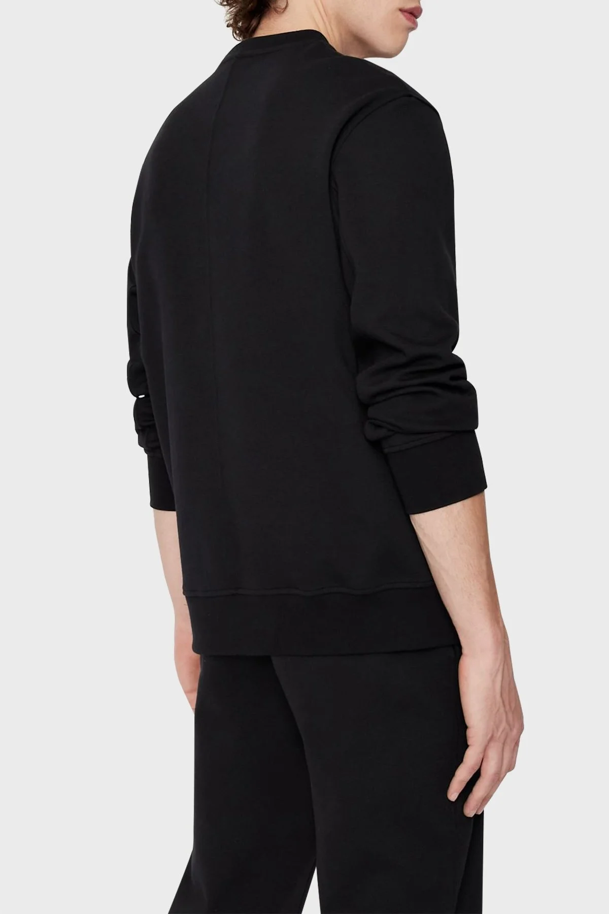 Armani Exchange Logolu Regular Fit Bisiklet Yaka Pamuklu Erkek Sweat 6LZMBE ZJCAZ 1200 SİYAH - 2