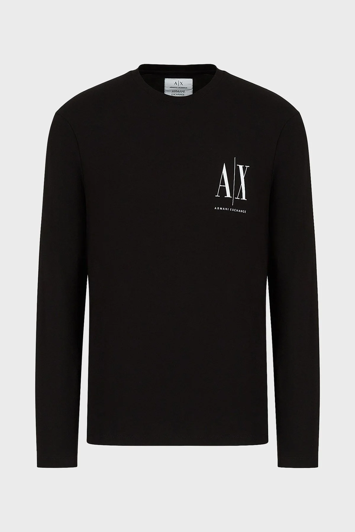 Armani Exchange Logolu Regular Fit Bisiklet Yaka Uzun Kollu % 100 Pamuk Erkek T Shirt 8NZTPL ZJH4Z 1200 SİYAH - 4