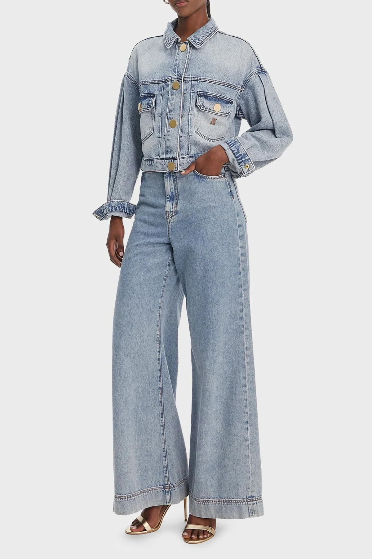 Armani Exchange Logolu Regular Fit Cep Detaylı Bayan Kot Ceket XW002260 AF21338 MB001 MAVİ - 2