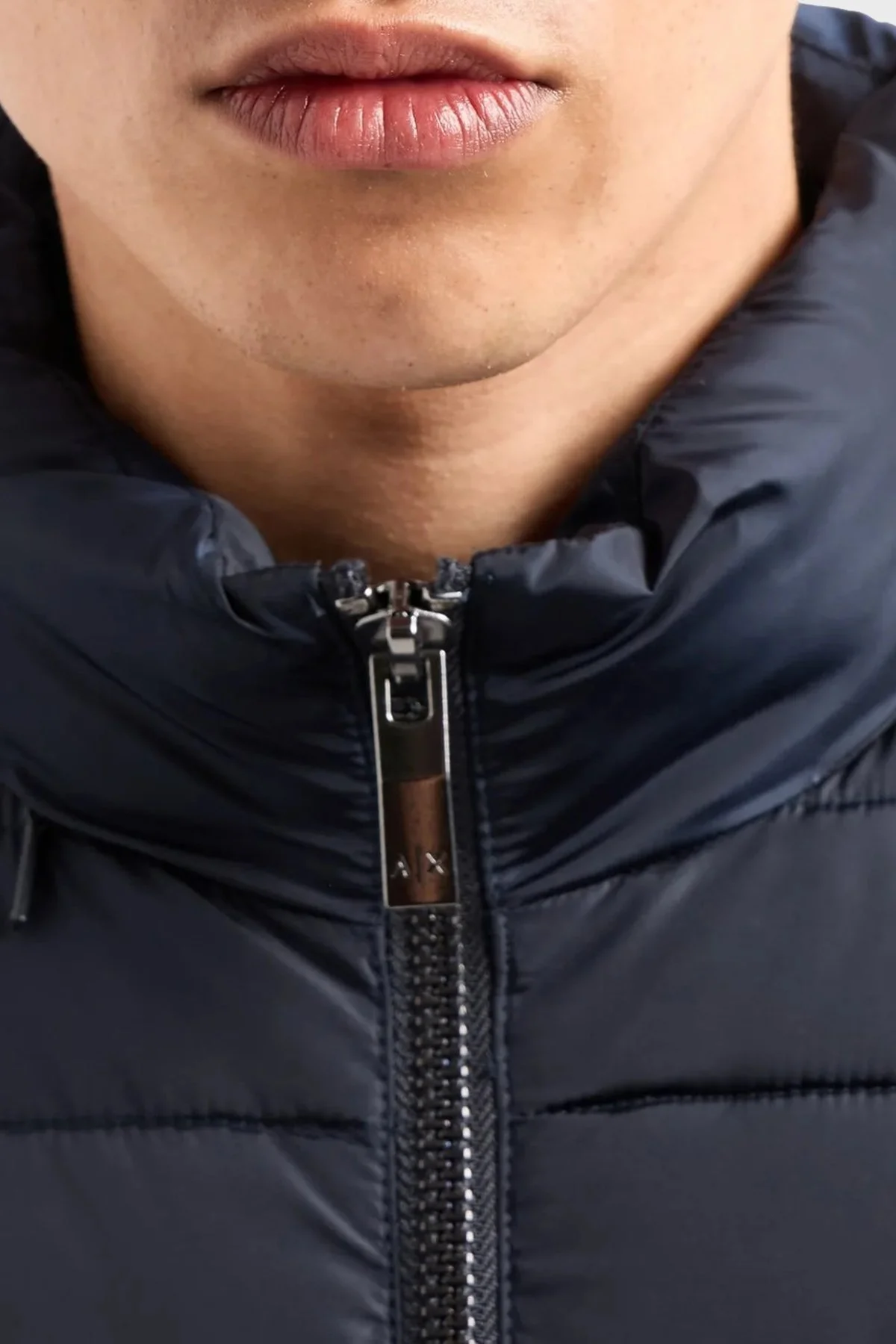 Armani Exchange Logolu Regular Fit Dik Yaka Erkek Mont 6DZB37 ZN4XZ 1510 LACİVERT - 4