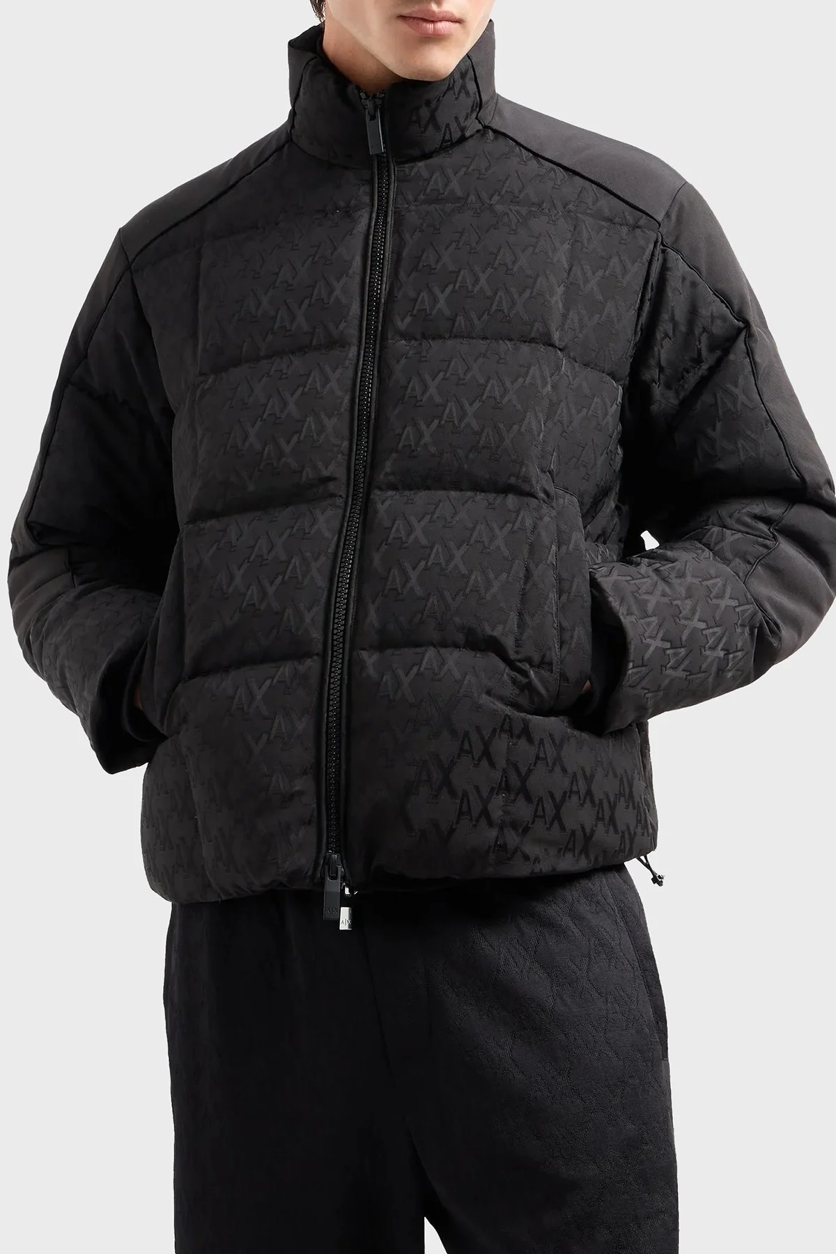 Armani Exchange Logolu Regular Fit Dik Yaka Erkek Mont 6DZBL2 ZN5GZ 1200 SİYAH - 1