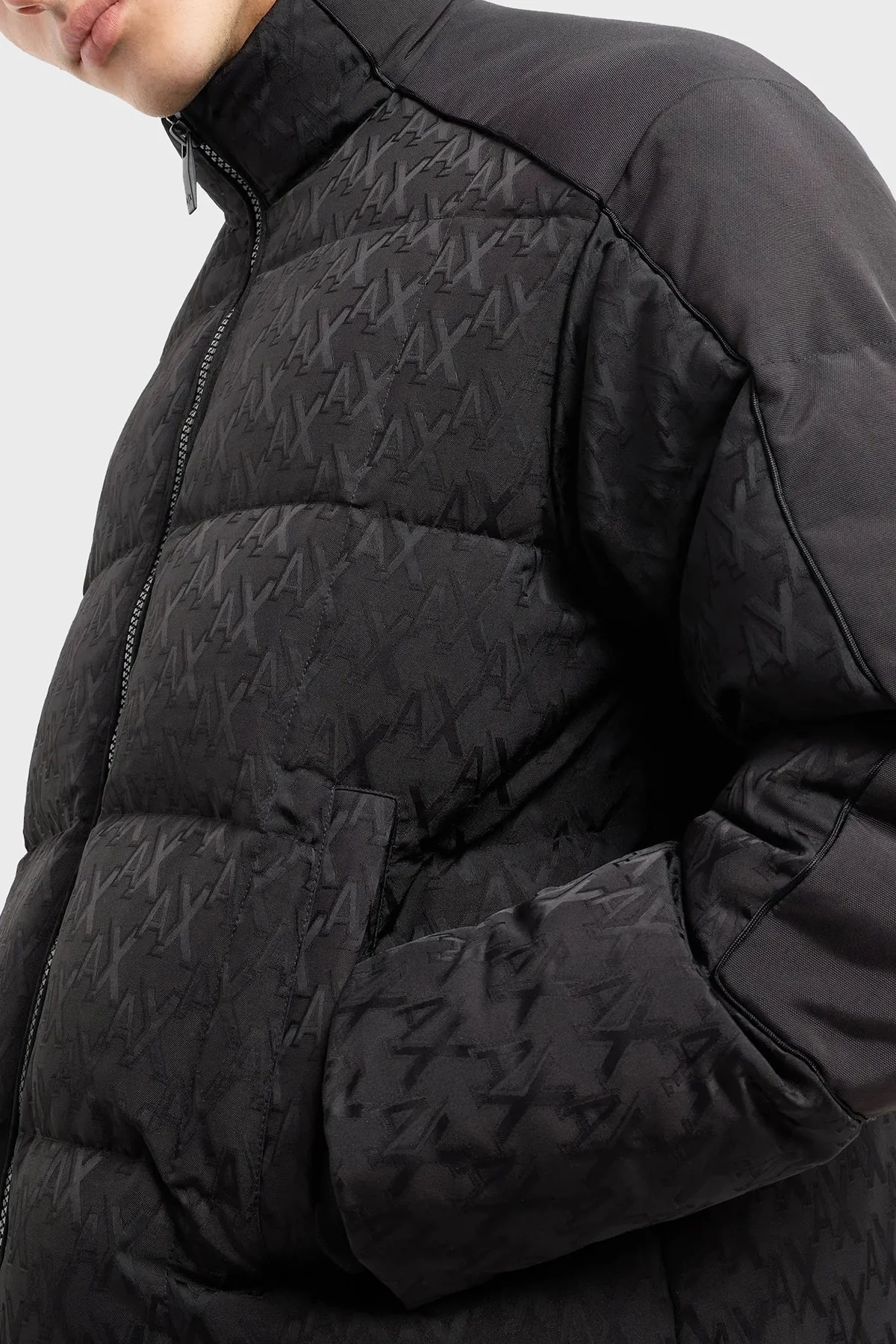 Armani Exchange Logolu Regular Fit Dik Yaka Erkek Mont 6DZBL2 ZN5GZ 1200 SİYAH - 2