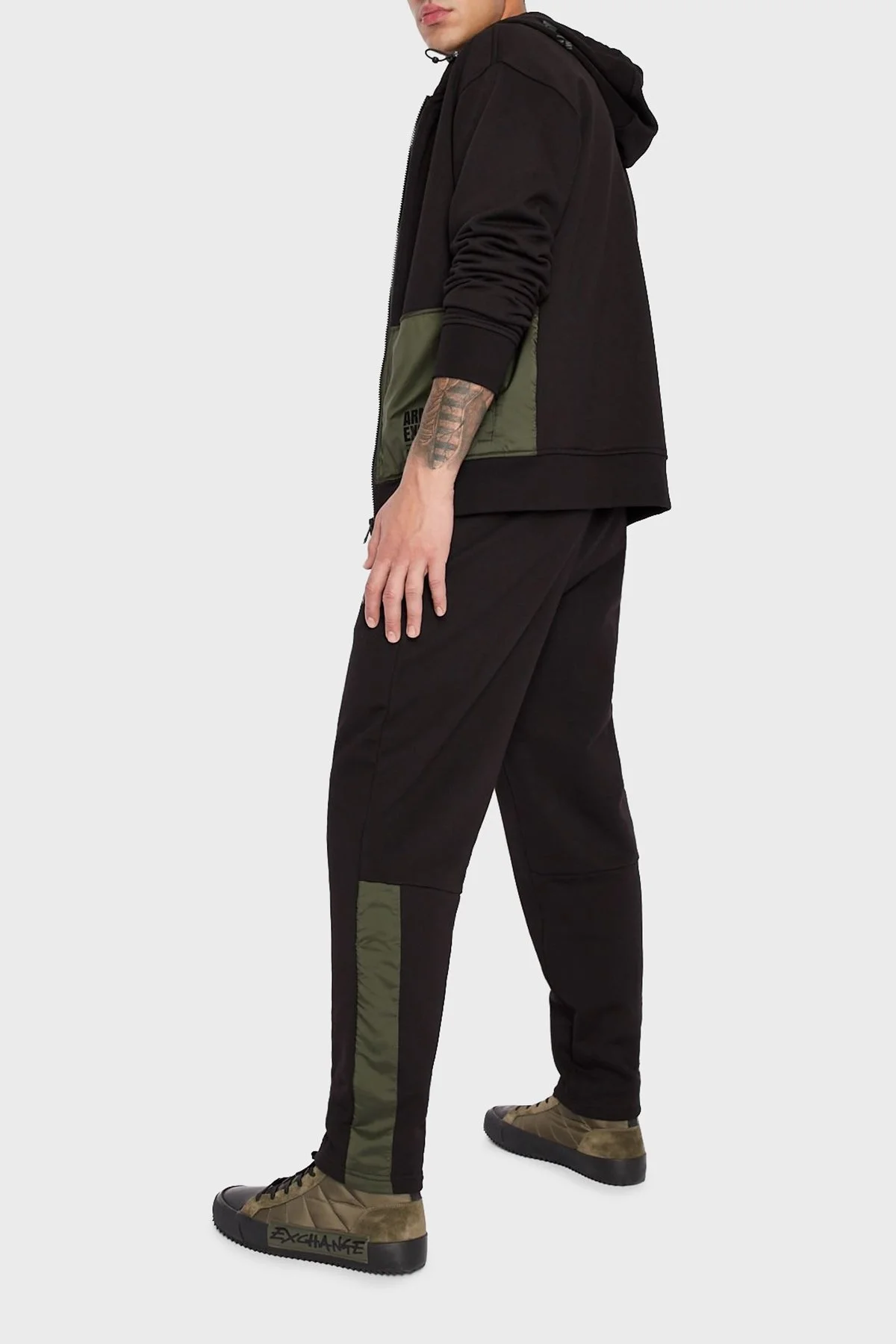 Armani Exchange Logolu Regular Fit Elastik Bel Bantlı Cepli Pamuklu Jogger Erkek Pantolon 6LZPFA ZJXAZ 42AB SİYAH - 4