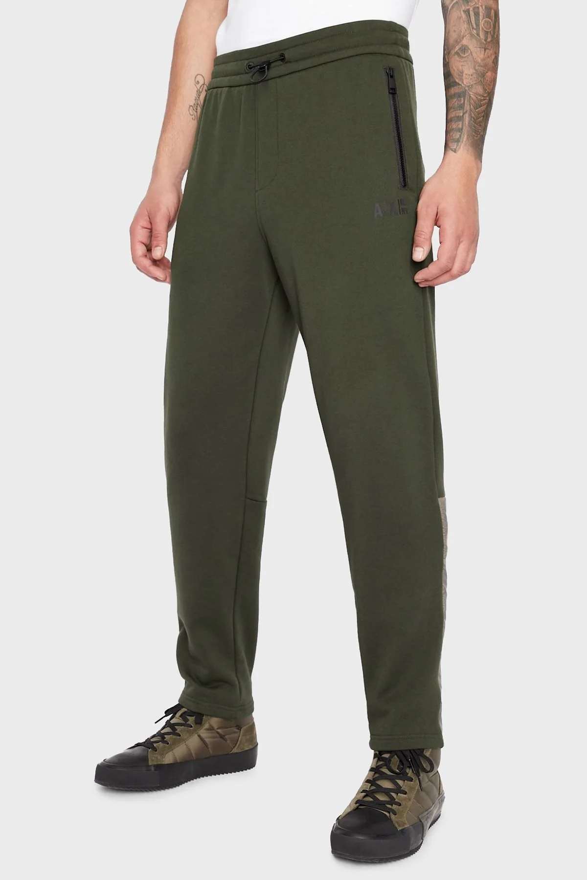 Armani Exchange Logolu Regular Fit Elastik Bel Bantlı Cepli Pamuklu Jogger Erkek Pantolon 6LZPFA ZJXAZ 4875 YEŞİL - 2