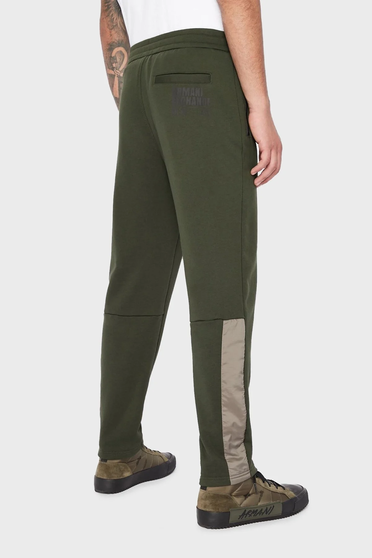 Armani Exchange Logolu Regular Fit Elastik Bel Bantlı Cepli Pamuklu Jogger Erkek Pantolon 6LZPFA ZJXAZ 4875 YEŞİL - 4
