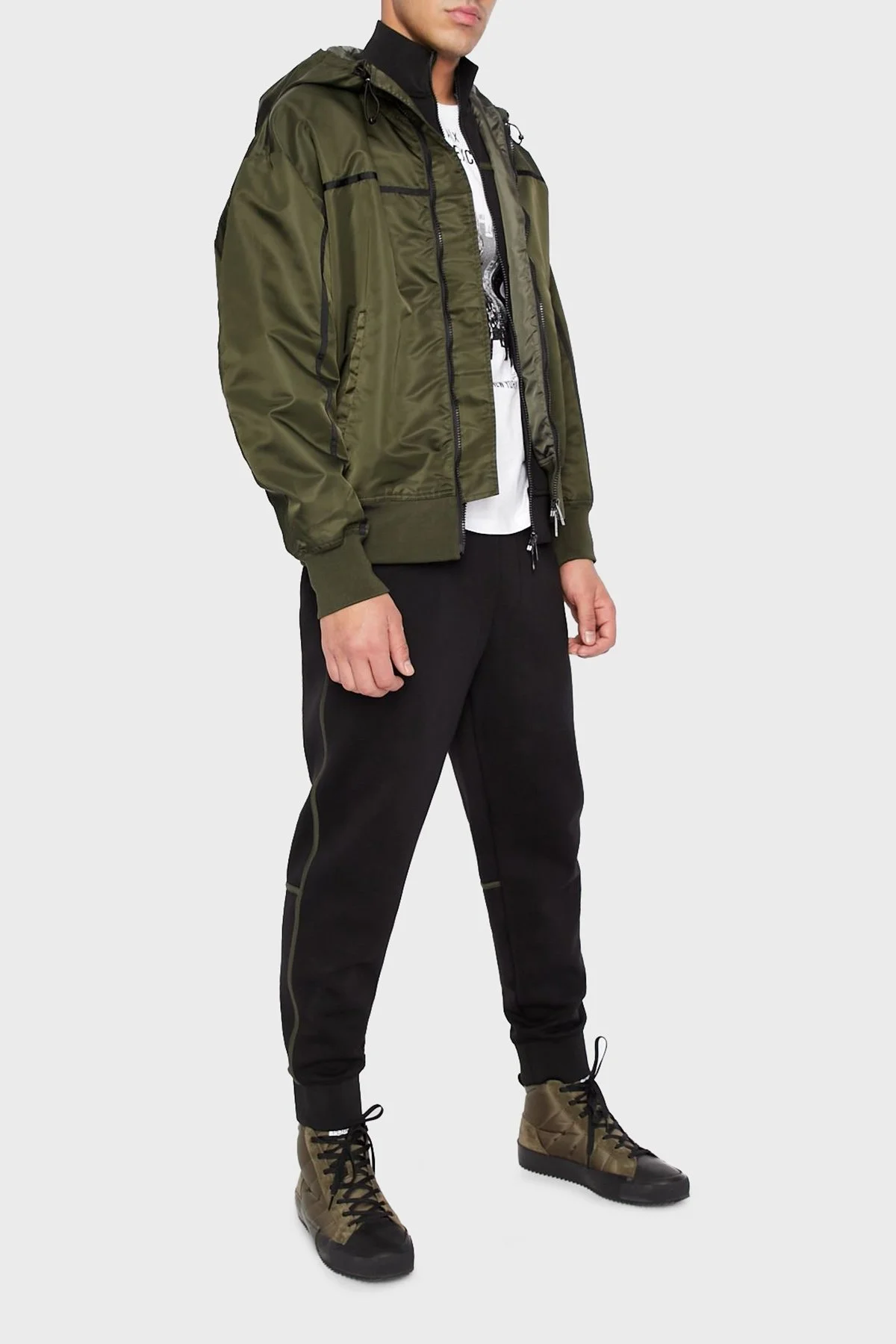 Armani Exchange Logolu Regular Fit Elastik Bel Bantlı Cepli Pamuklu Jogger Erkek Pantolon 6LZPFD ZJ5NZ 1200 SİYAH - 1