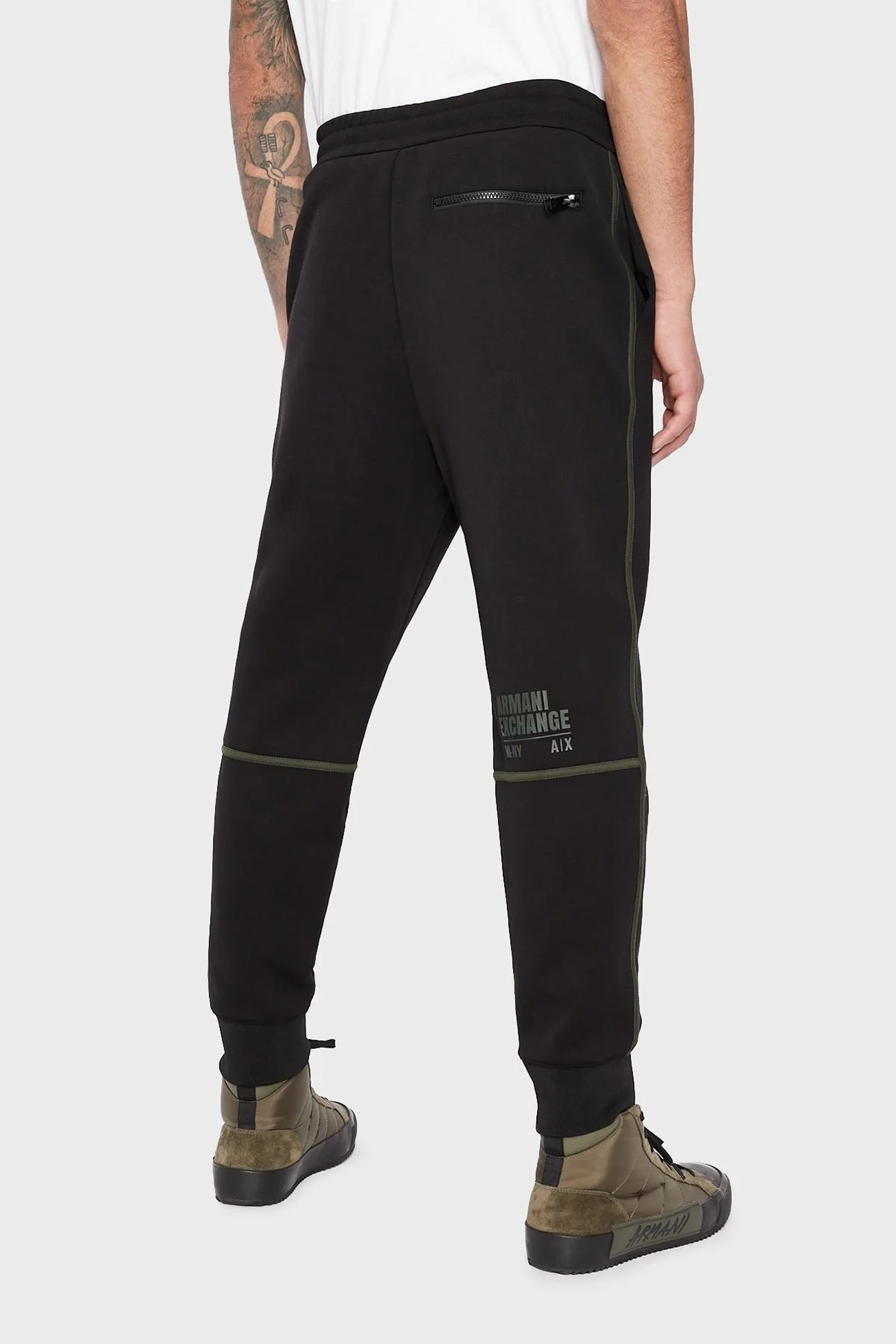 Armani Exchange Logolu Regular Fit Elastik Bel Bantlı Cepli Pamuklu Jogger Erkek Pantolon 6LZPFD ZJ5NZ 1200 SİYAH - 4
