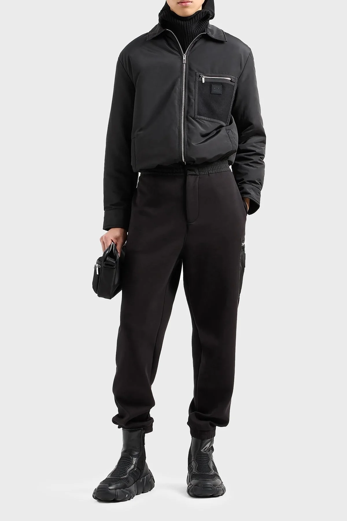 Armani Exchange Logolu Regular Fit Gömlek Yaka Erkek Ceket XM000031 AF10323 UC001 SİYAH - 3