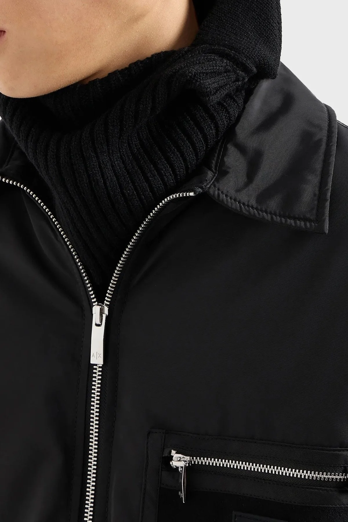 Armani Exchange Logolu Regular Fit Gömlek Yaka Erkek Ceket XM000031 AF10323 UC001 SİYAH - 4