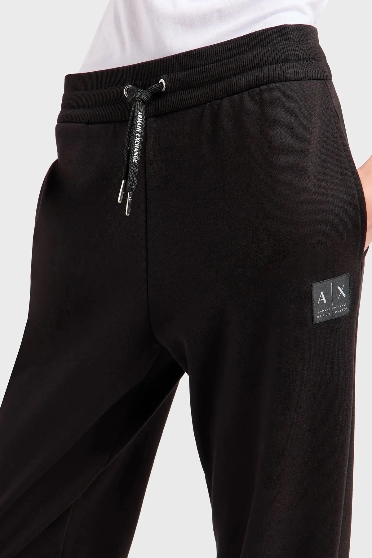 Armani Exchange Logolu Regular Fit Jogger Bayan Pantolon XW000017 AF10172 UC001 SİYAH - 4