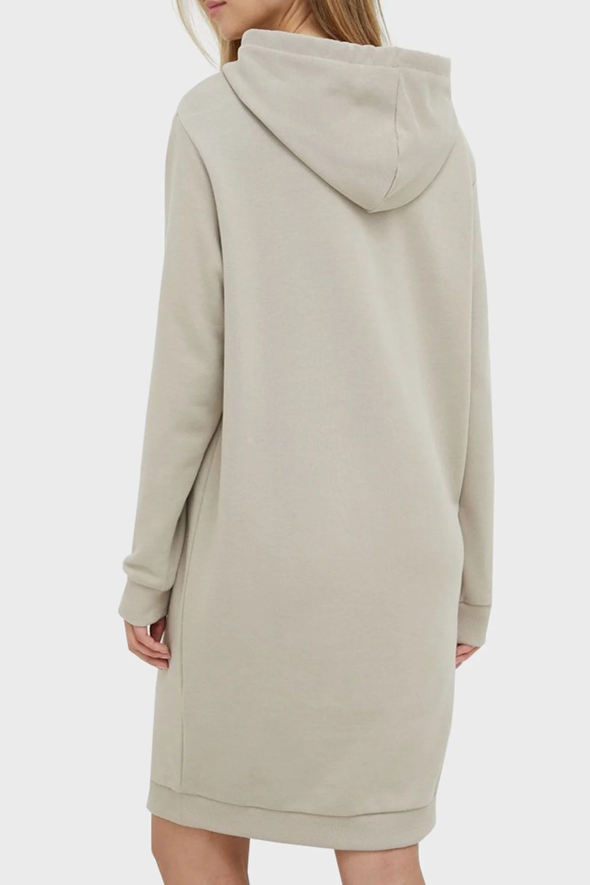 Armani Exchange Logolu Regular Fit Kapüşonlu % 100 Organik Pamuklu Bayan Elbise 6LYA78 YJ5TZ 1768 BEJ - 2