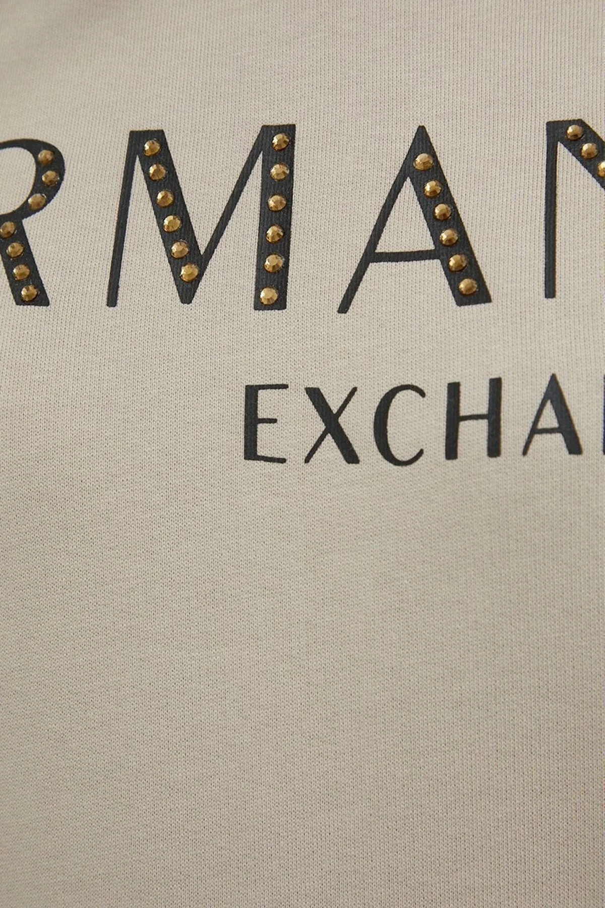 Armani Exchange Logolu Regular Fit Kapüşonlu % 100 Organik Pamuklu Bayan Elbise 6LYA78 YJ5TZ 1768 BEJ - 4