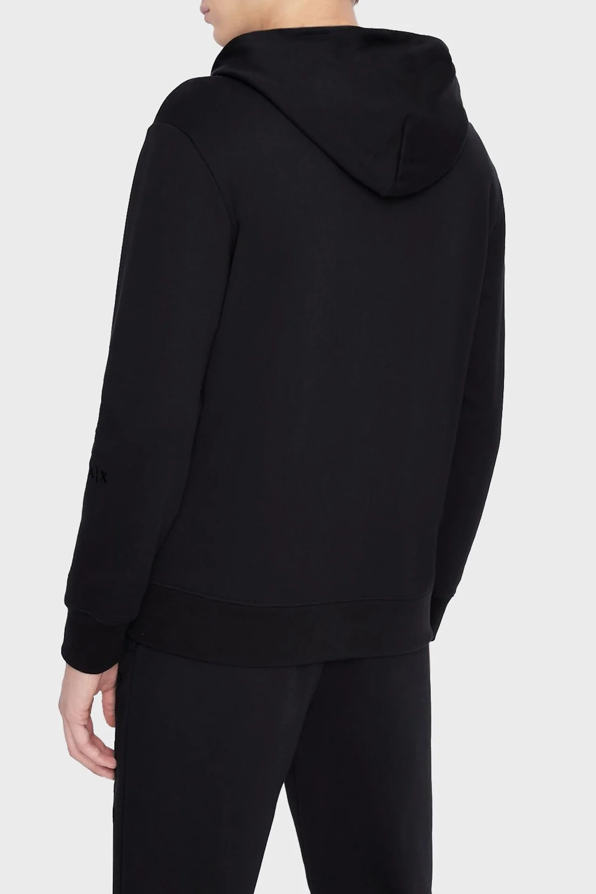 Armani Exchange Logolu Regular Fit Kapüşonlu Fermuarlı Pamuklu Erkek Sweat 6LZMAT ZJBWZ 1200 SİYAH - 4