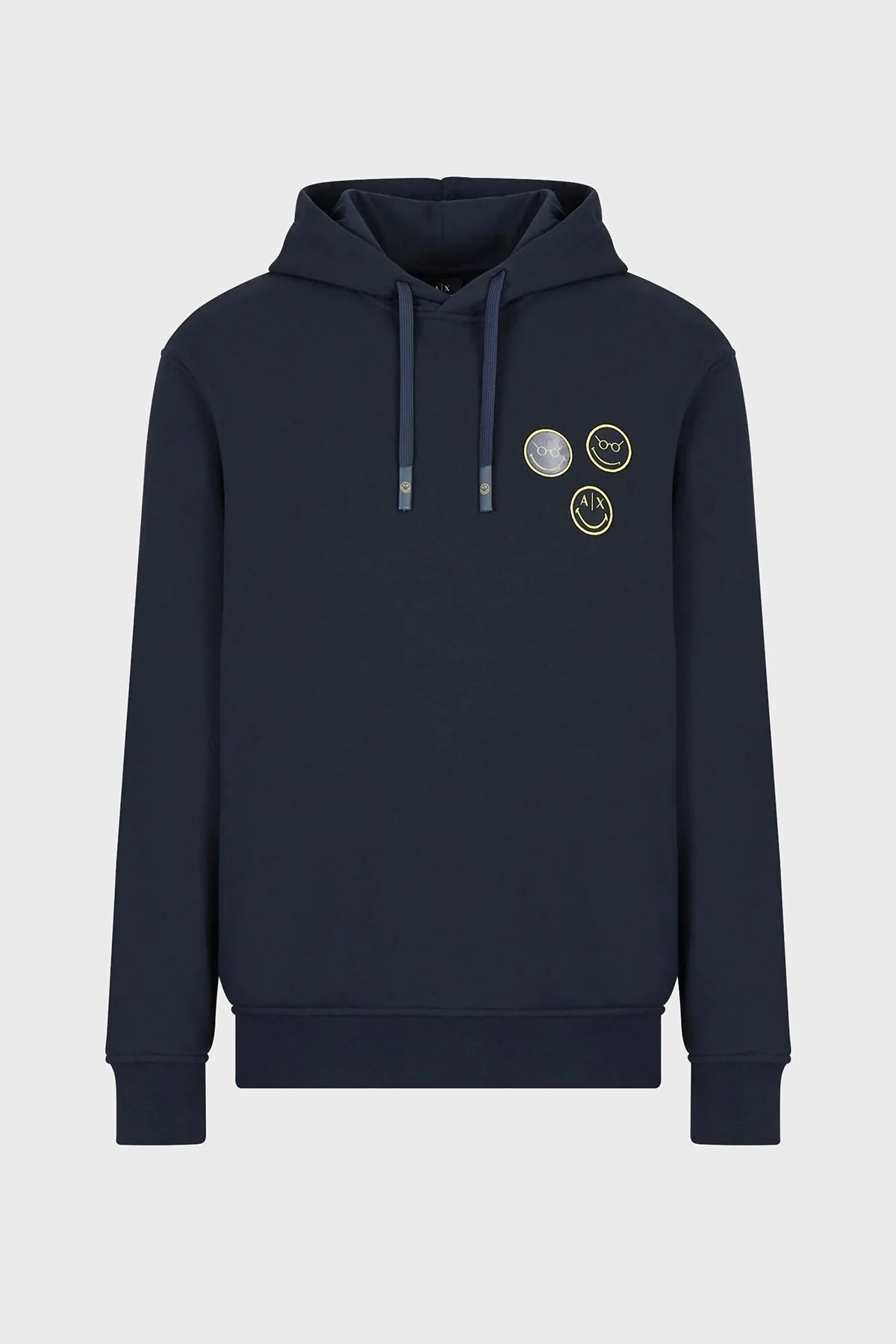 Armani Exchange Logolu Regular Fit Kapüşonlu Pamuklu Erkek Sweat 6LZMJC ZJ6HZ 1510 LACİVERT - 4