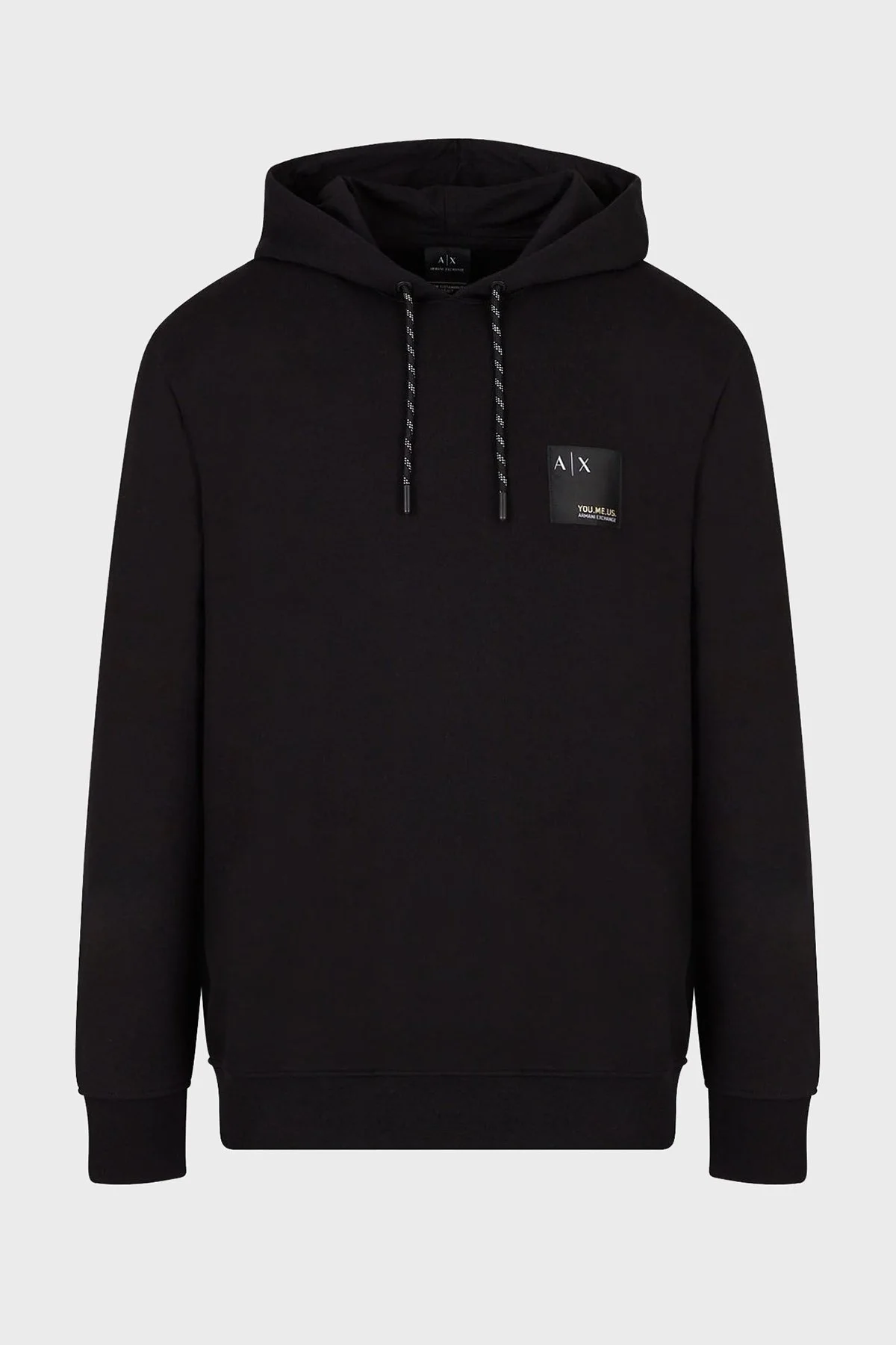 Armani Exchange Logolu Regular Fit Kapüşonlu Yaka % 100 Pamuk Erkek Sweat 6LZMAX ZJFAZ 1200 SİYAH - 4