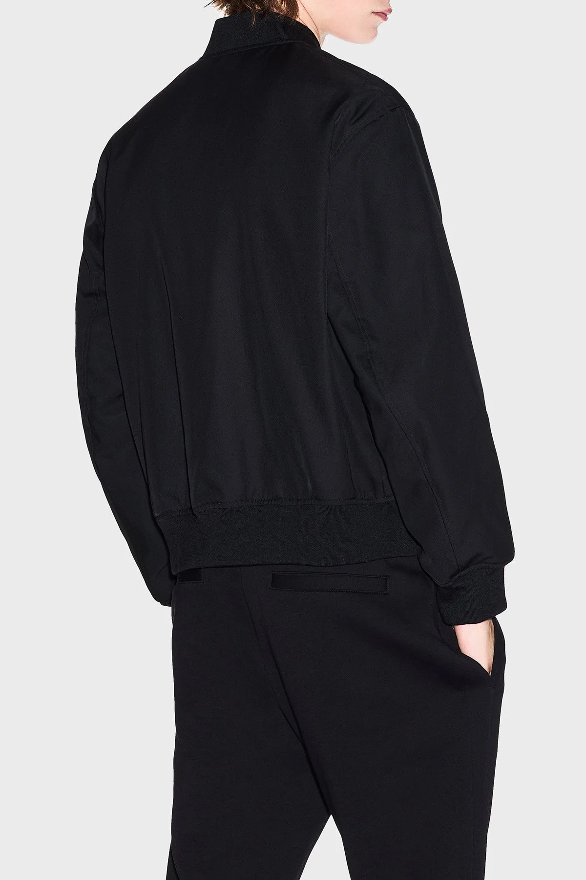 Armani Exchange Logolu Regular Fit Kolej Yaka Bomber Erkek Ceket XM001137 AF16672 UC001 SİYAH - 3