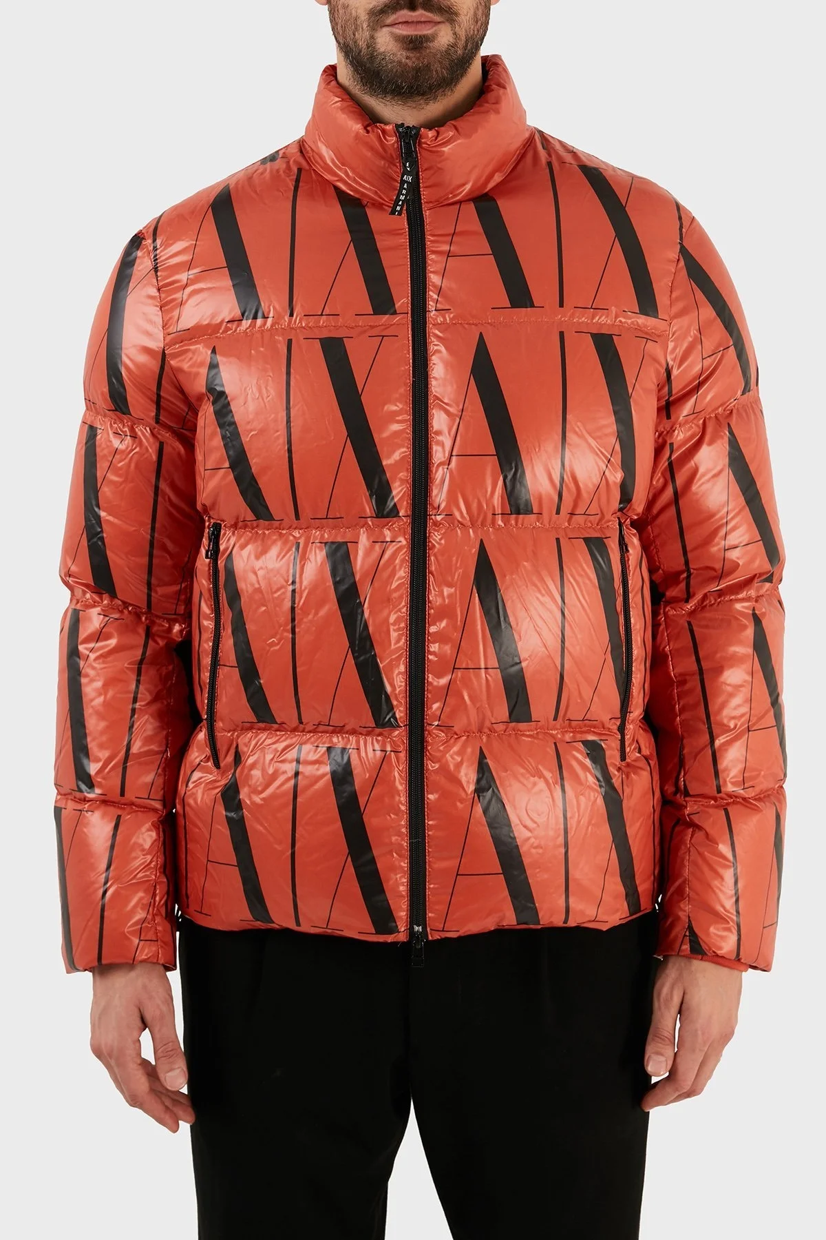 Armani Exchange Logolu Regular Fit Kuş Tüyü Dolgulu Şişme Erkek Mont 8NZBP8 ZNULZ 4443 TURUNCU - 1