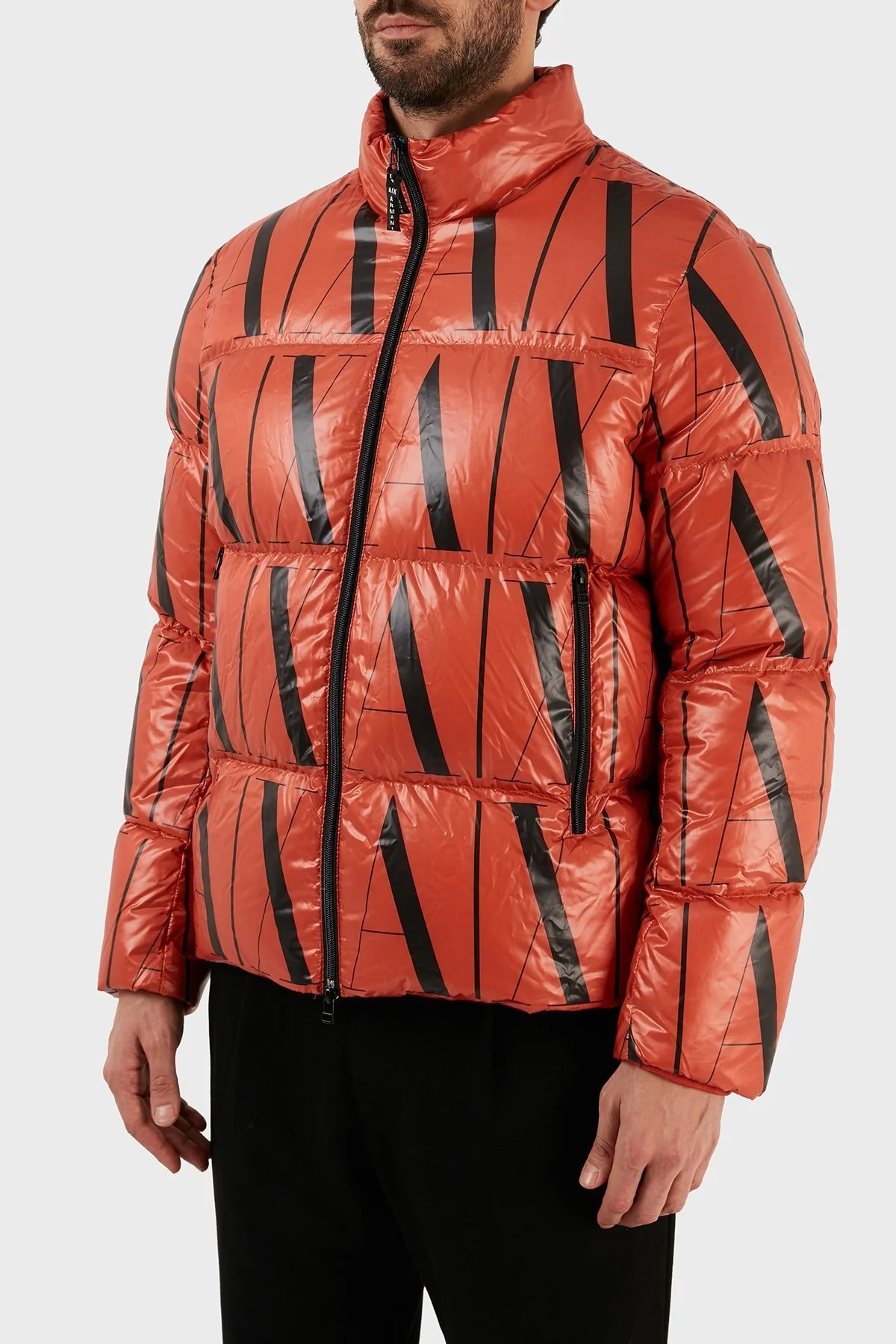 Armani Exchange Logolu Regular Fit Kuş Tüyü Dolgulu Şişme Erkek Mont 8NZBP8 ZNULZ 4443 TURUNCU - 2