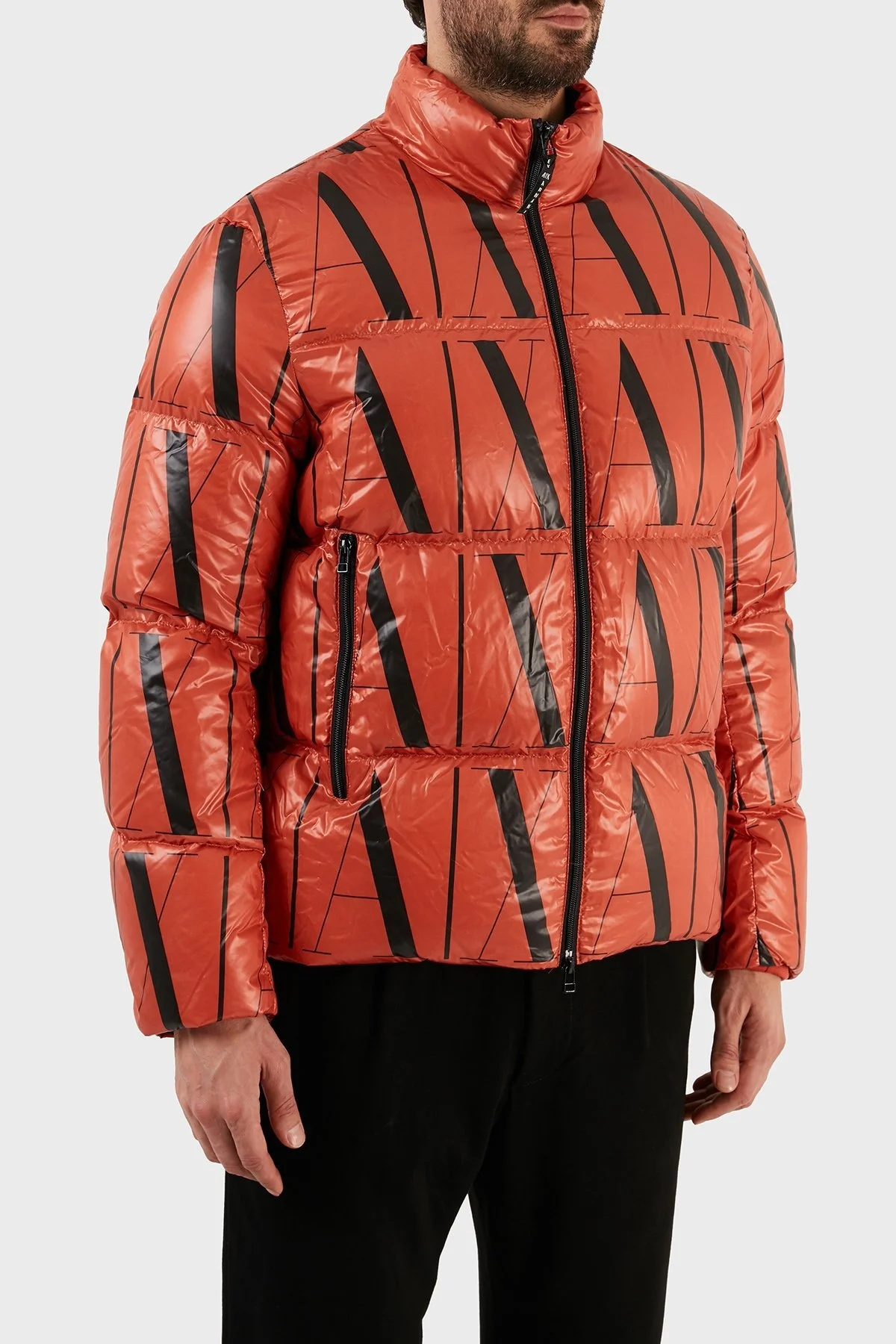 Armani Exchange Logolu Regular Fit Kuş Tüyü Dolgulu Şişme Erkek Mont 8NZBP8 ZNULZ 4443 TURUNCU - 3