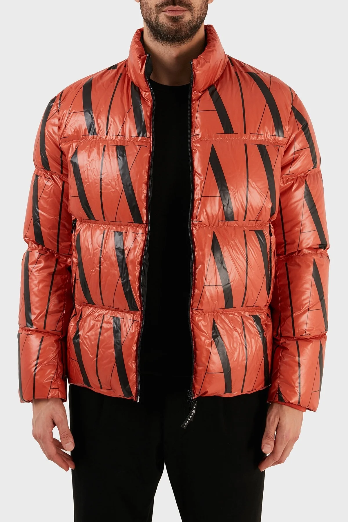 Armani Exchange Logolu Regular Fit Kuş Tüyü Dolgulu Şişme Erkek Mont 8NZBP8 ZNULZ 4443 TURUNCU - 4