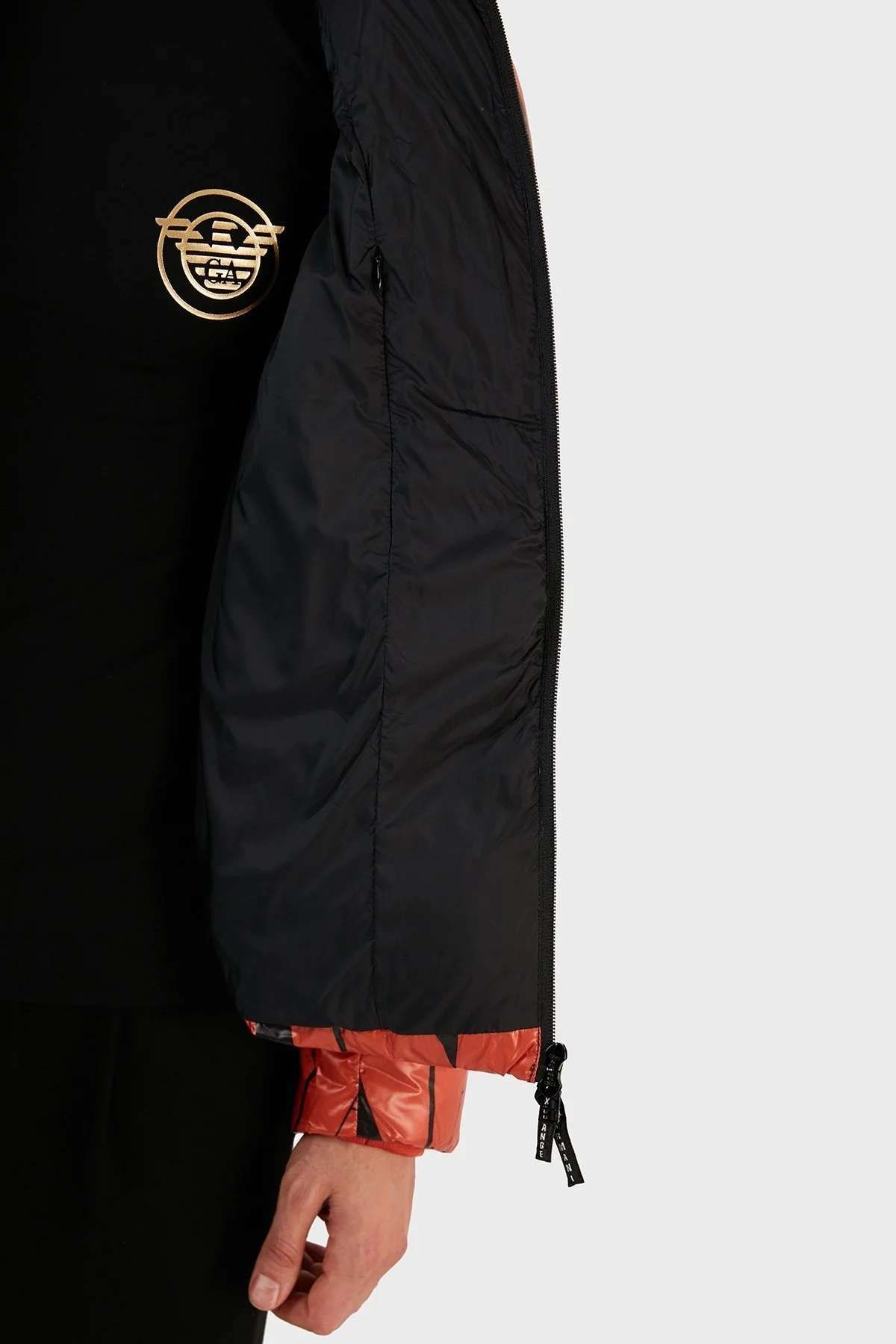 Armani Exchange Logolu Regular Fit Kuş Tüyü Dolgulu Şişme Erkek Mont 8NZBP8 ZNULZ 4443 TURUNCU - 5