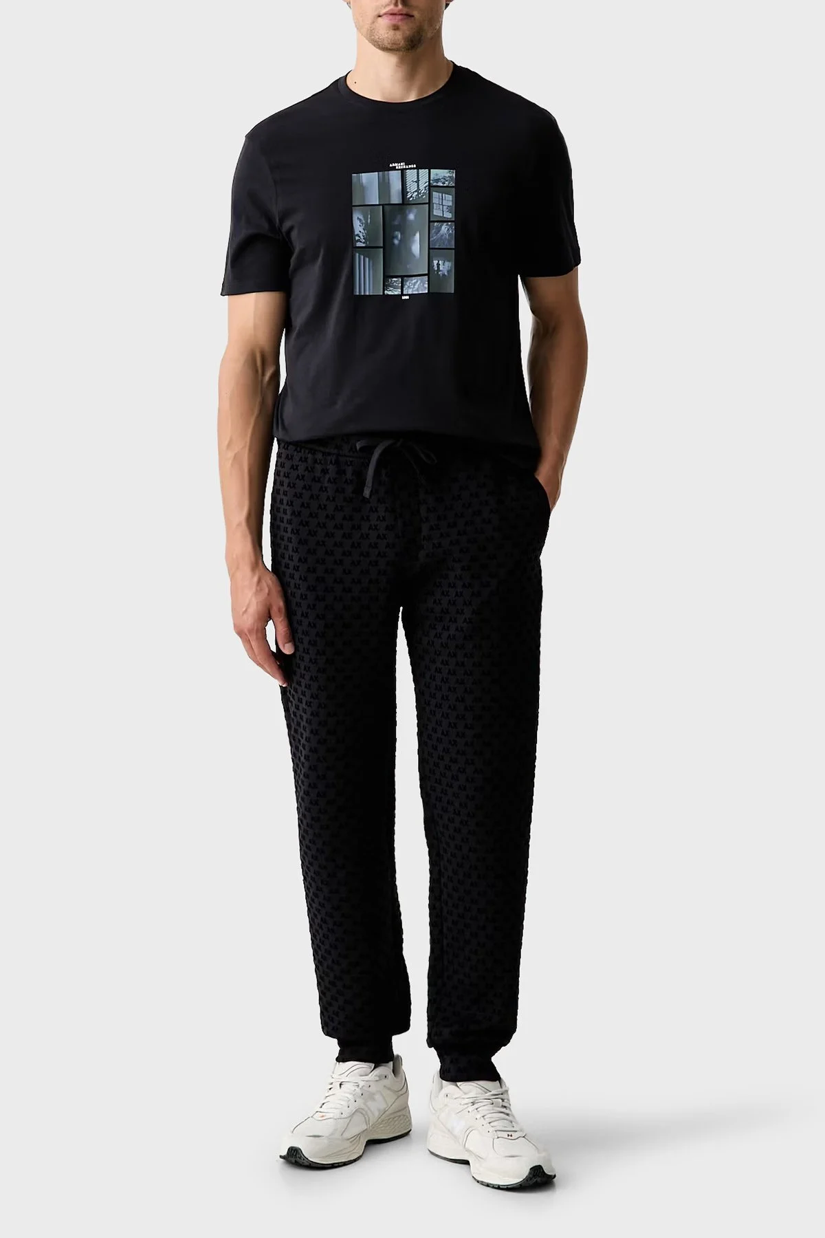 Armani Exchange Logolu Regular Fit Lastikli Paça Erkek Pantolon XM002904 AF10818 UB101 Lacivert - 2