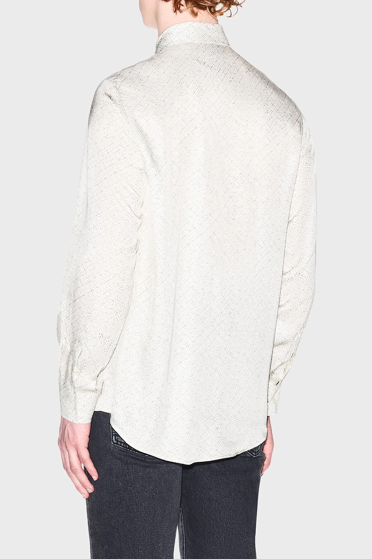 Armani Exchange Logolu Regular Fit Uzun Kollu Erkek Gömlek XM002280 AF13235 F1172 Bej - 3