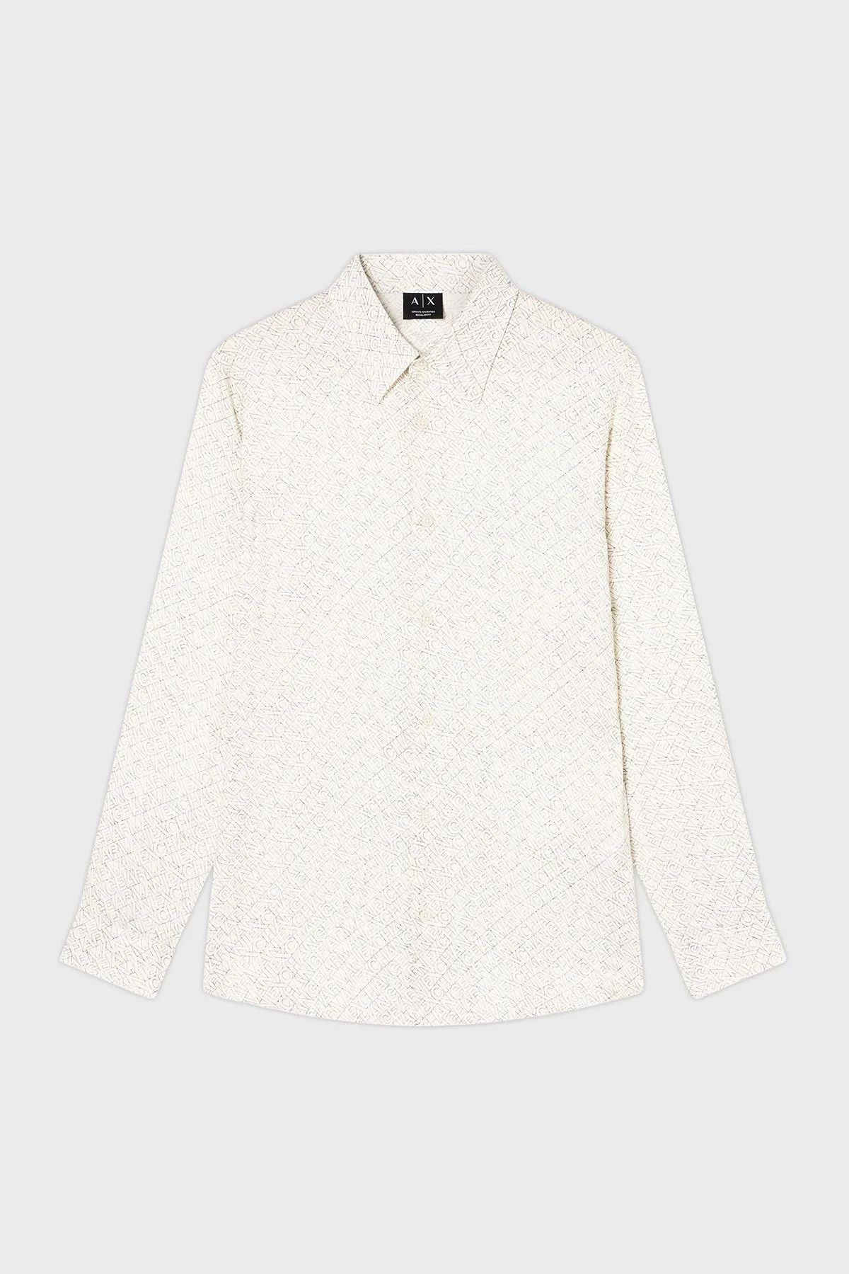 Armani Exchange Logolu Regular Fit Uzun Kollu Erkek Gömlek XM002280 AF13235 F1172 Bej - 5