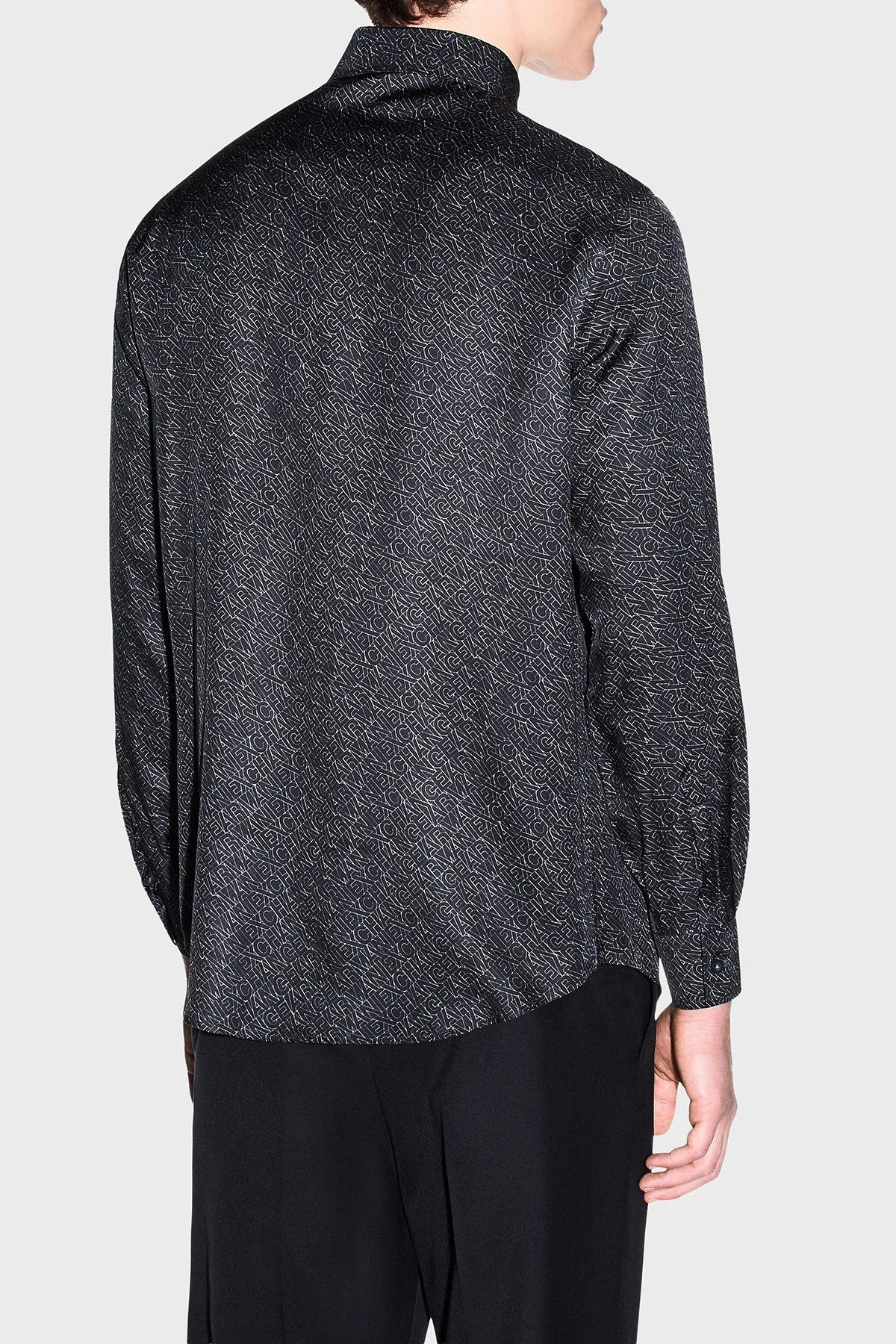 Armani Exchange Logolu Regular Fit Uzun Kollu Erkek Gömlek XM002280 AF13235 FC304 Siyah - 3