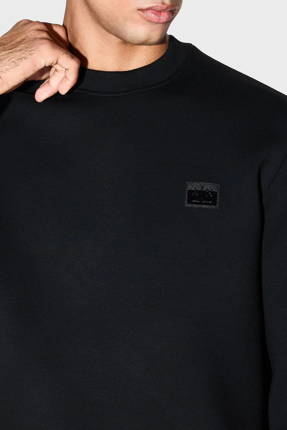 Armani Exchange Logolu Relaxed Fit Bisiklet Yaka Erkek Sweat XM001888 AF18746 UC001 SİYAH - 4